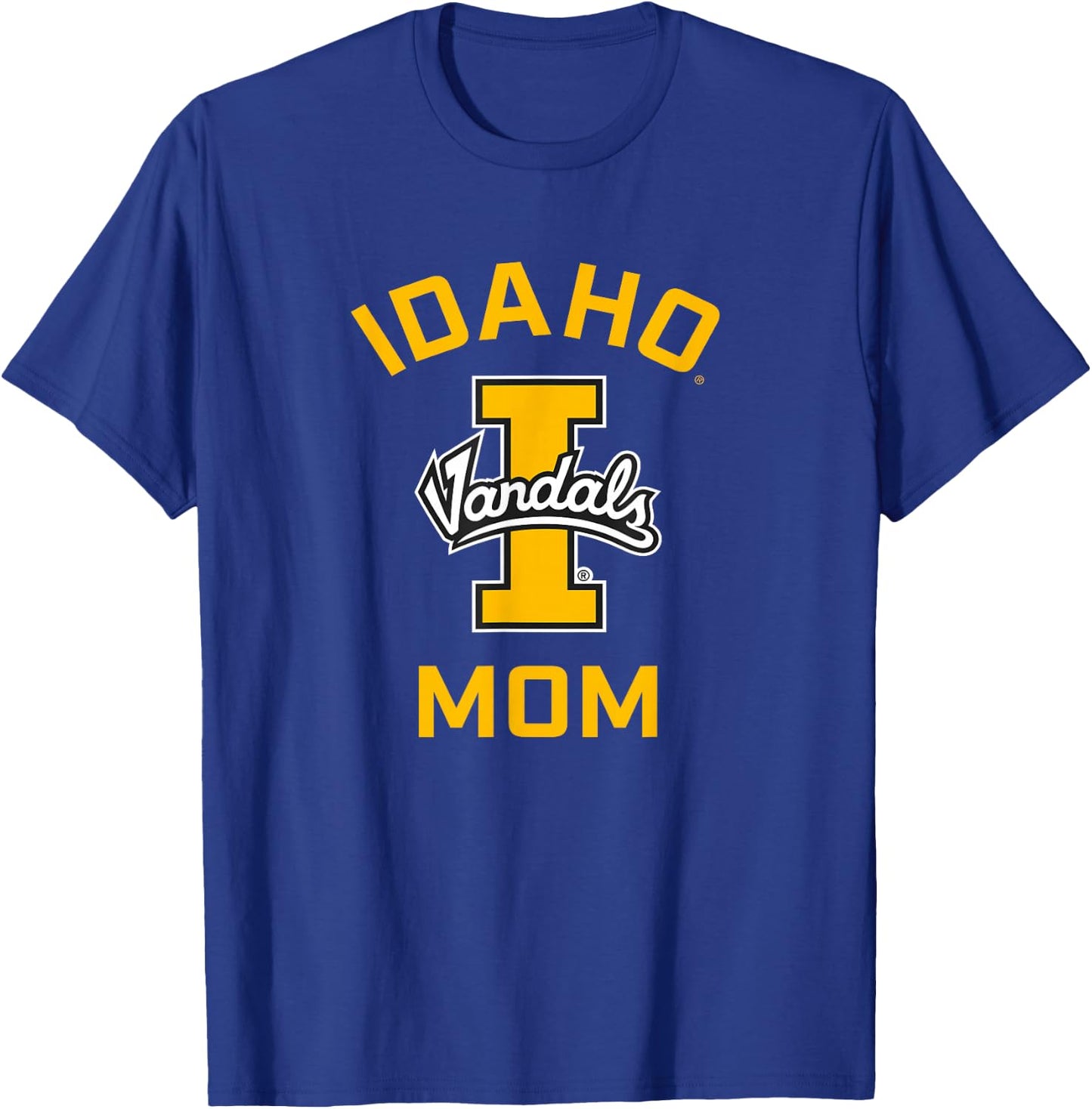 Campus Lab University of Idaho Vandals Arched Mom , Small, Black T-Shirt - T-Shirt | Royal