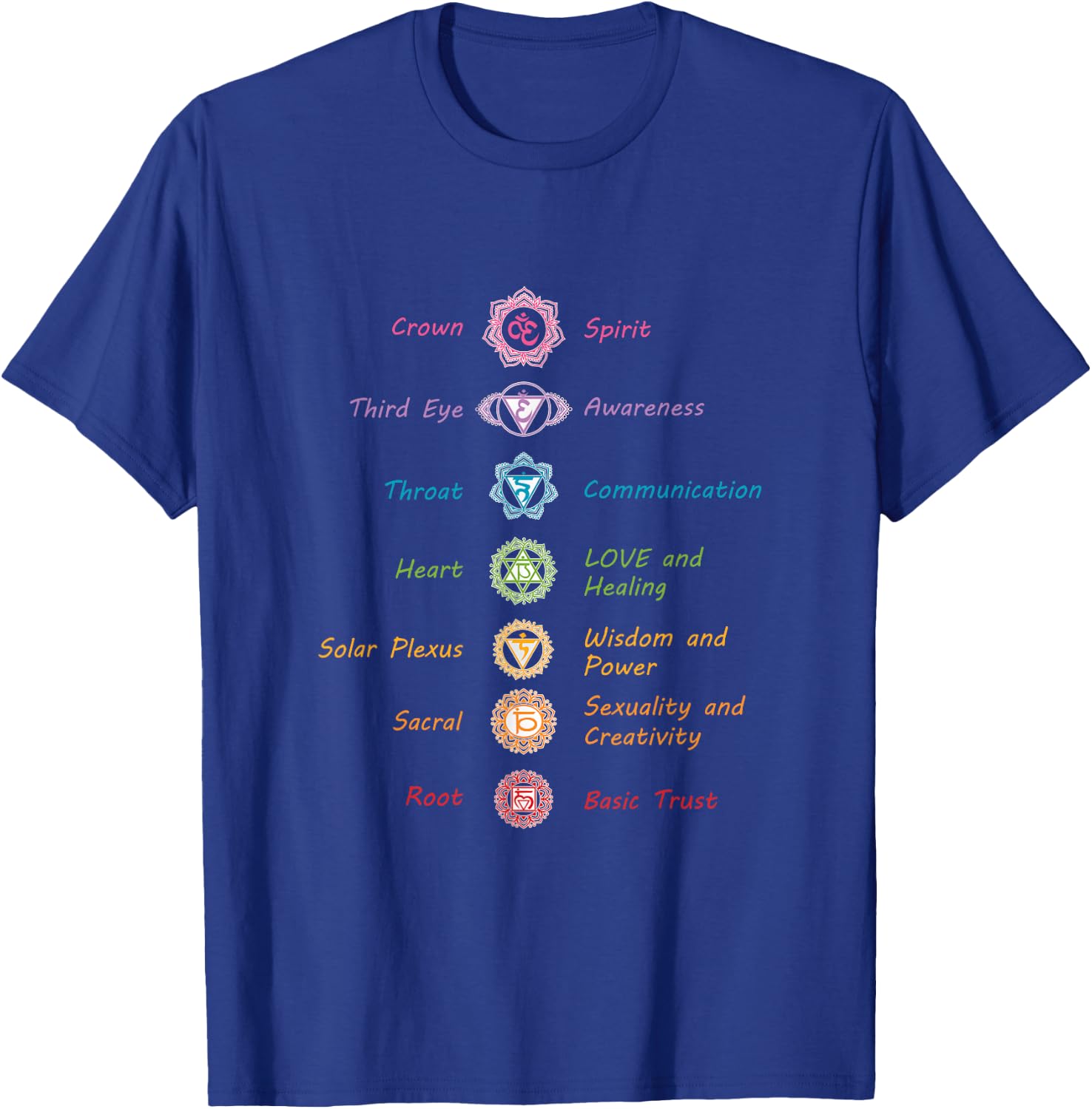 Energy Spirits Soul Chakra Spiritual Health Healing T-Shirt - T-Shirt | Royal