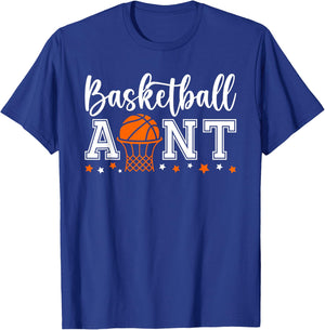 Basketball Aunt Of A Basketball Player Auntie T-Shirt - T-Shirt | Royal
