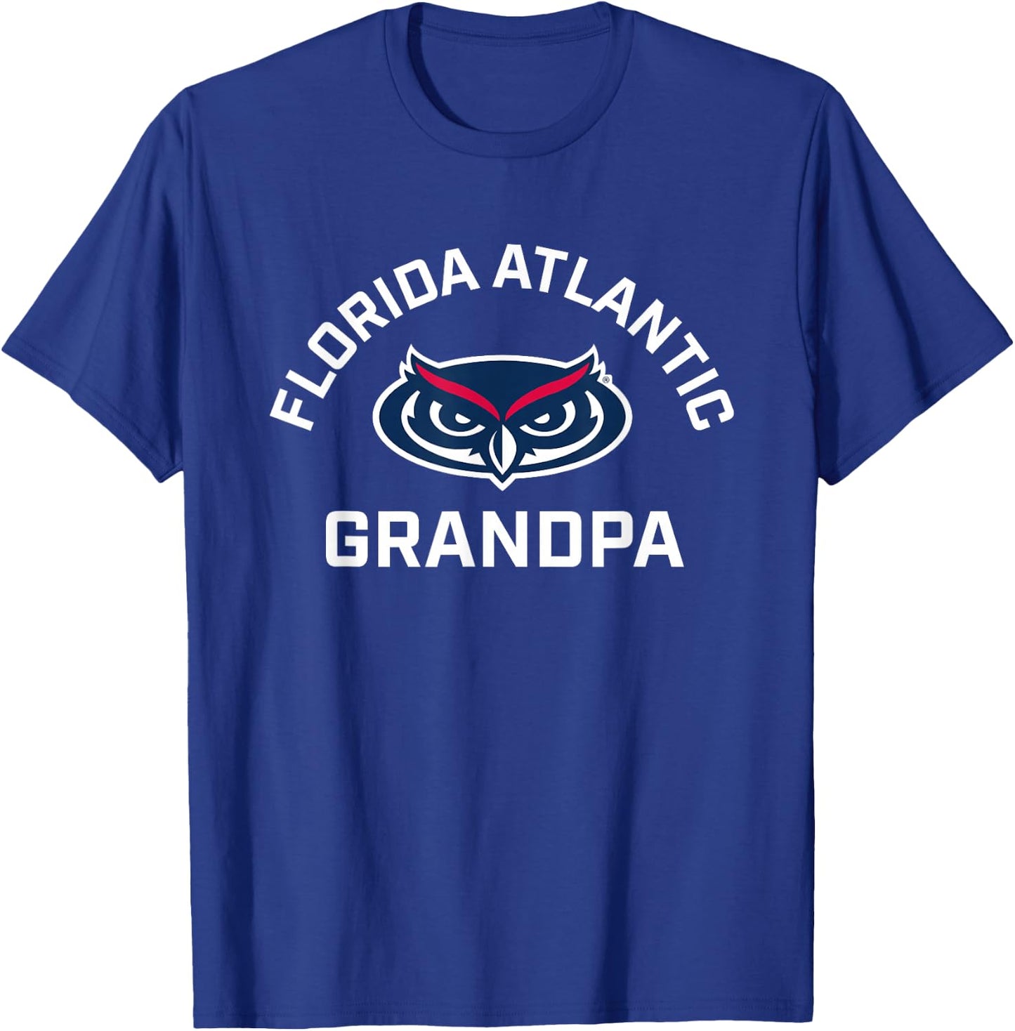 Florida Atlantic University FAU Owls Arched Grandpa T-Shirt - T-Shirt | Royal