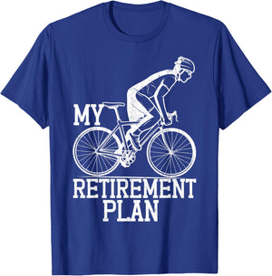 Retirement Plan Funny Bicycle Cycle Rider Cycling Graphic T-Shirt - T-Shirt | Royal