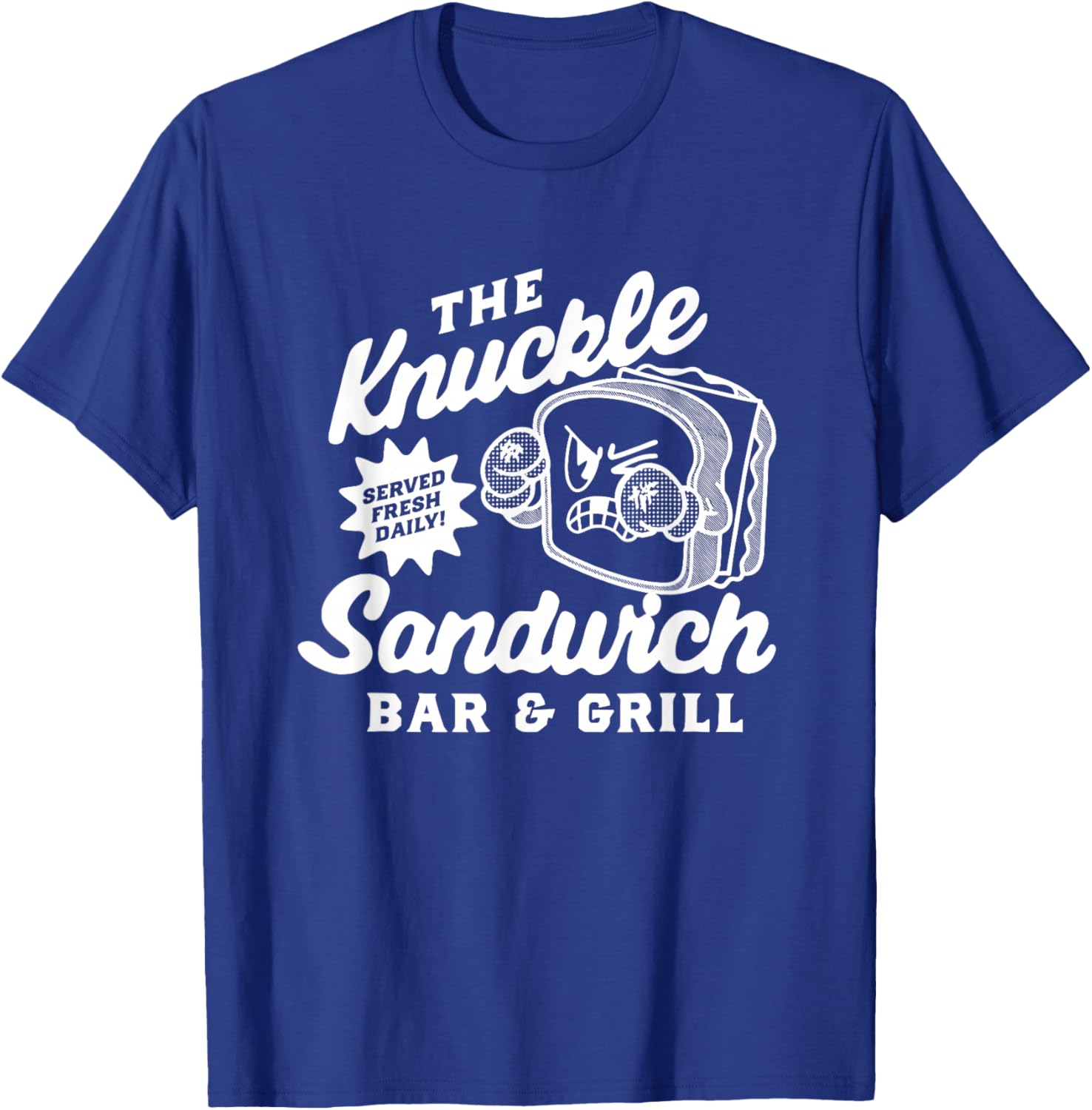 The Knuckle Sandwich Bar & Grill Fighting Joke Bar Dad T-Shirt - T-Shirt | Royal