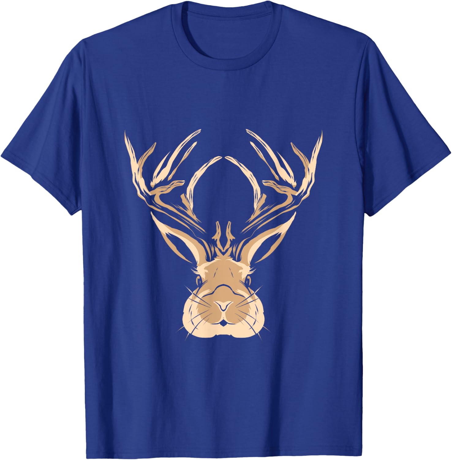 Jackalope Head Gift T-Shirt - T-Shirt | Royal