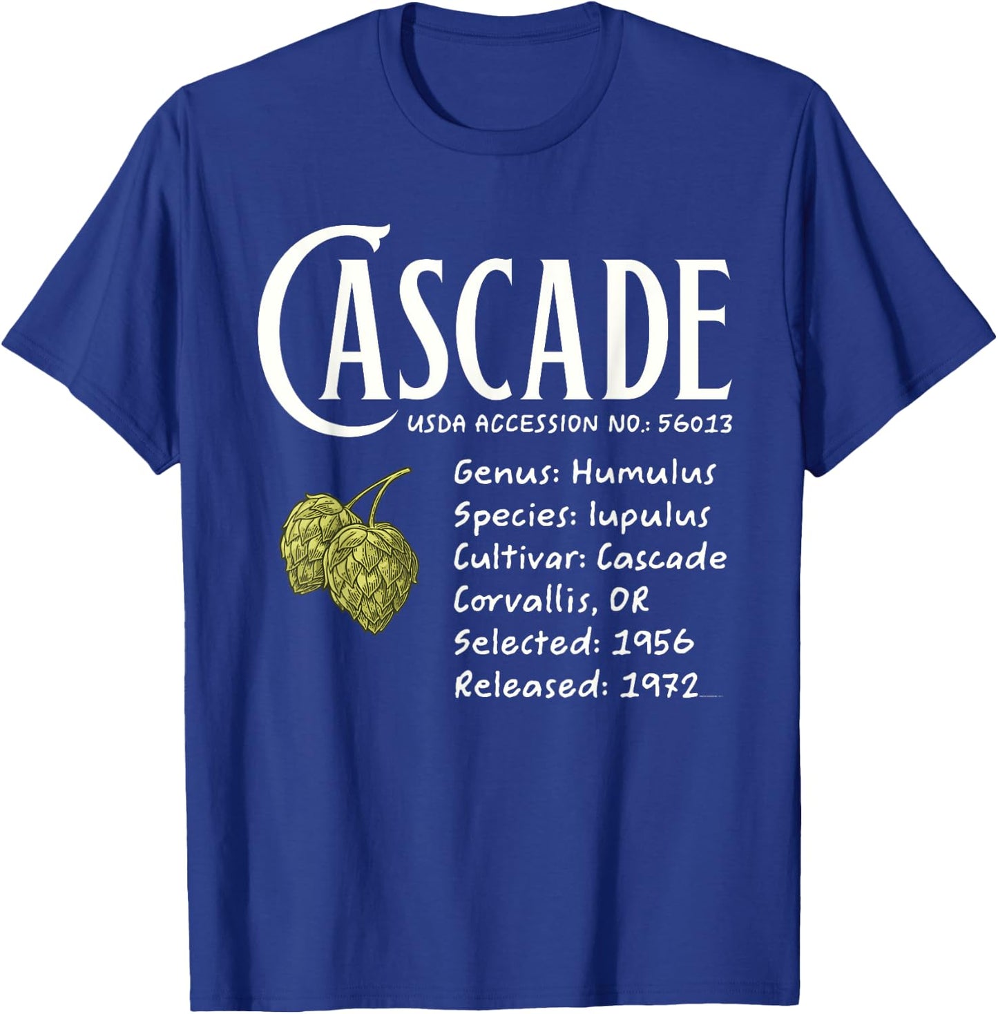 Cascade Hops Historic Cultivar T-Shirt - T-Shirt | Royal