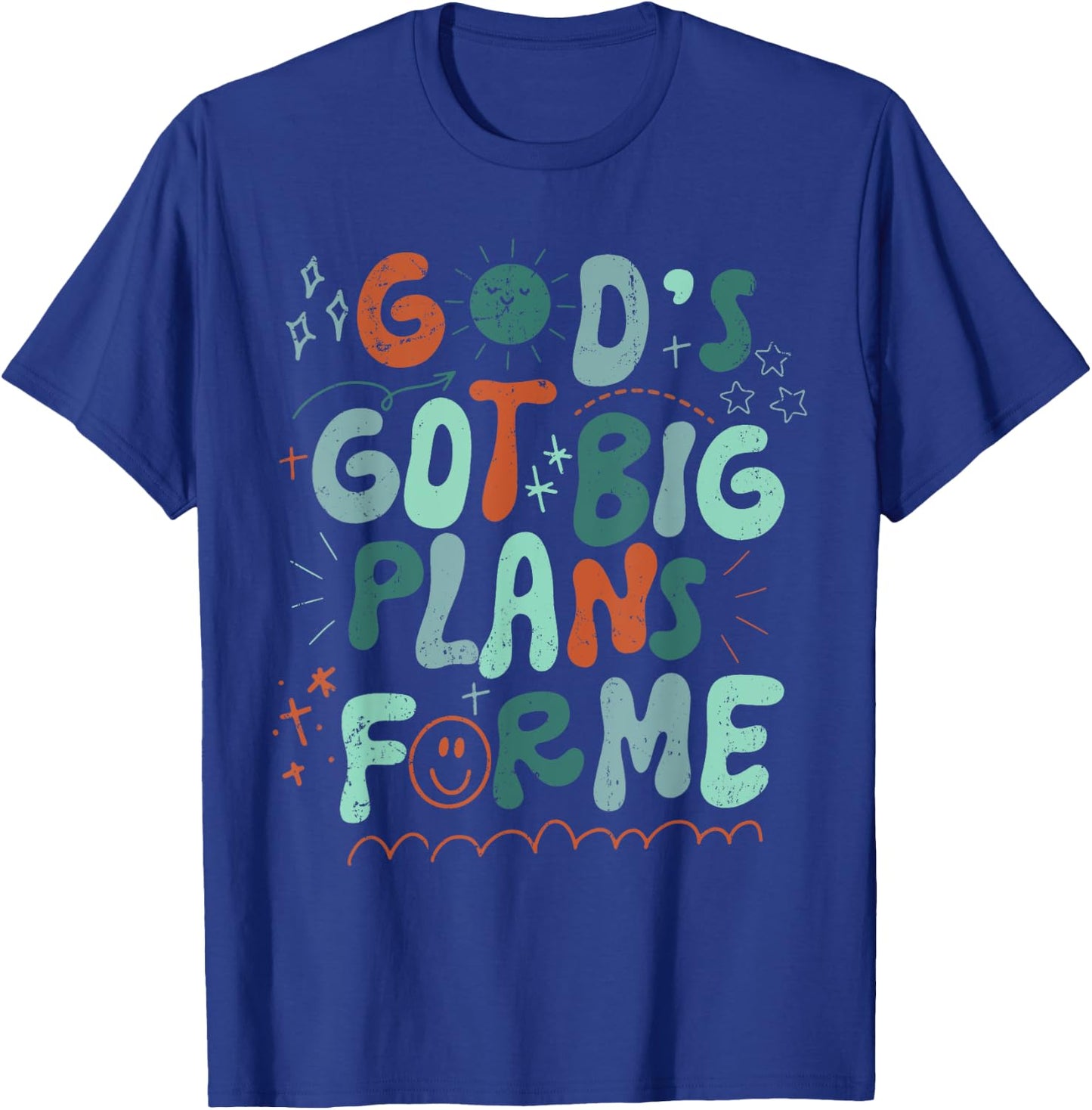 God's Got Big Plans For Me Religious Christian Prayer Gifts T-Shirt - T-Shirt | Royal