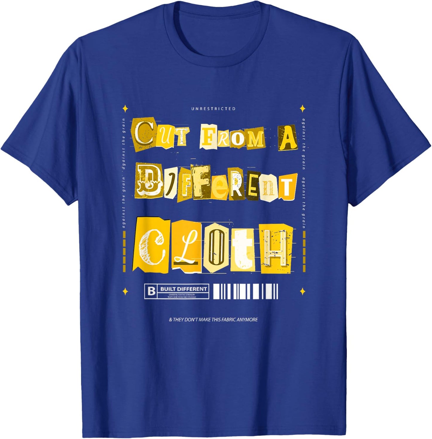 University Varsity-Gold Cut From A Different Cloth Yellow T-Shirt - T-Shirt | Royal