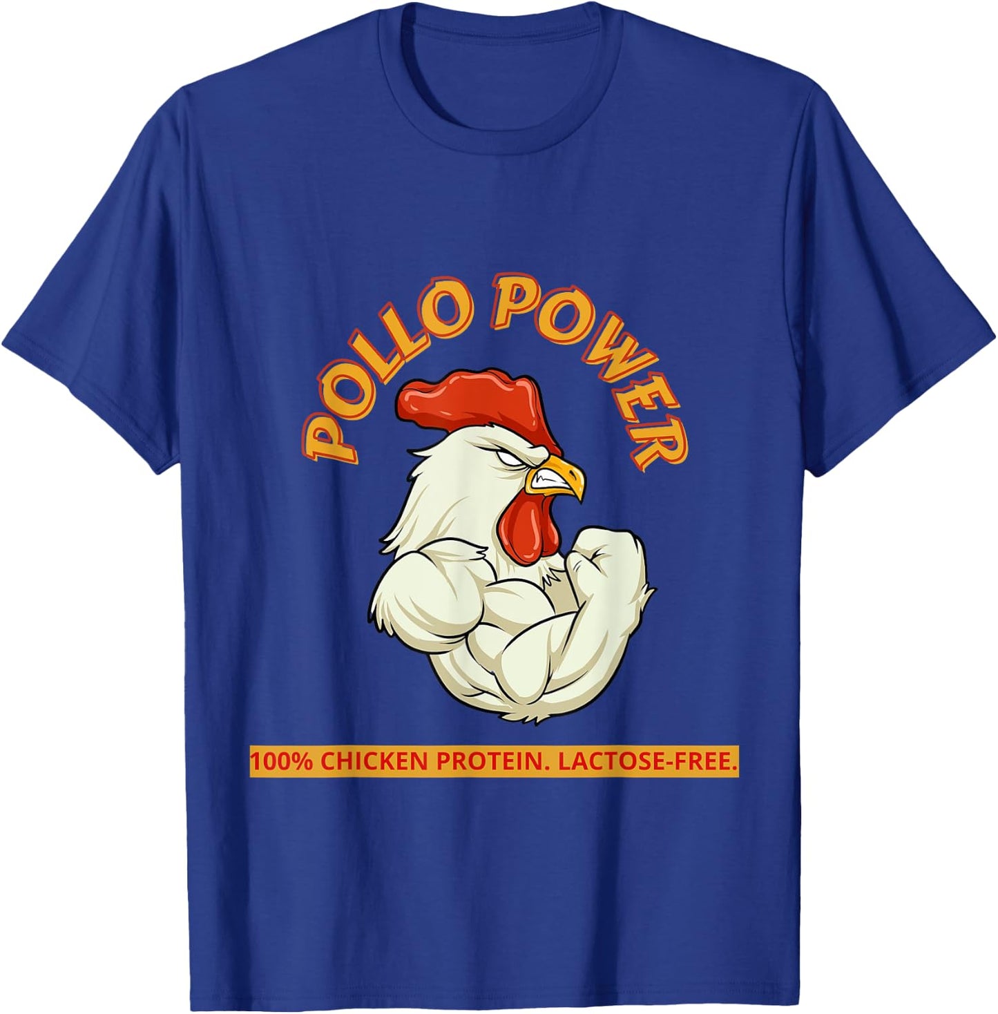 Pollo Power Funny Chicken Gym Men Women Workout T-Shirt - T-Shirt | Royal