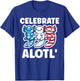 Cute American Axolotls 4th of July Red White Blue Axolotl T-Shirt - T-Shirt | Royal