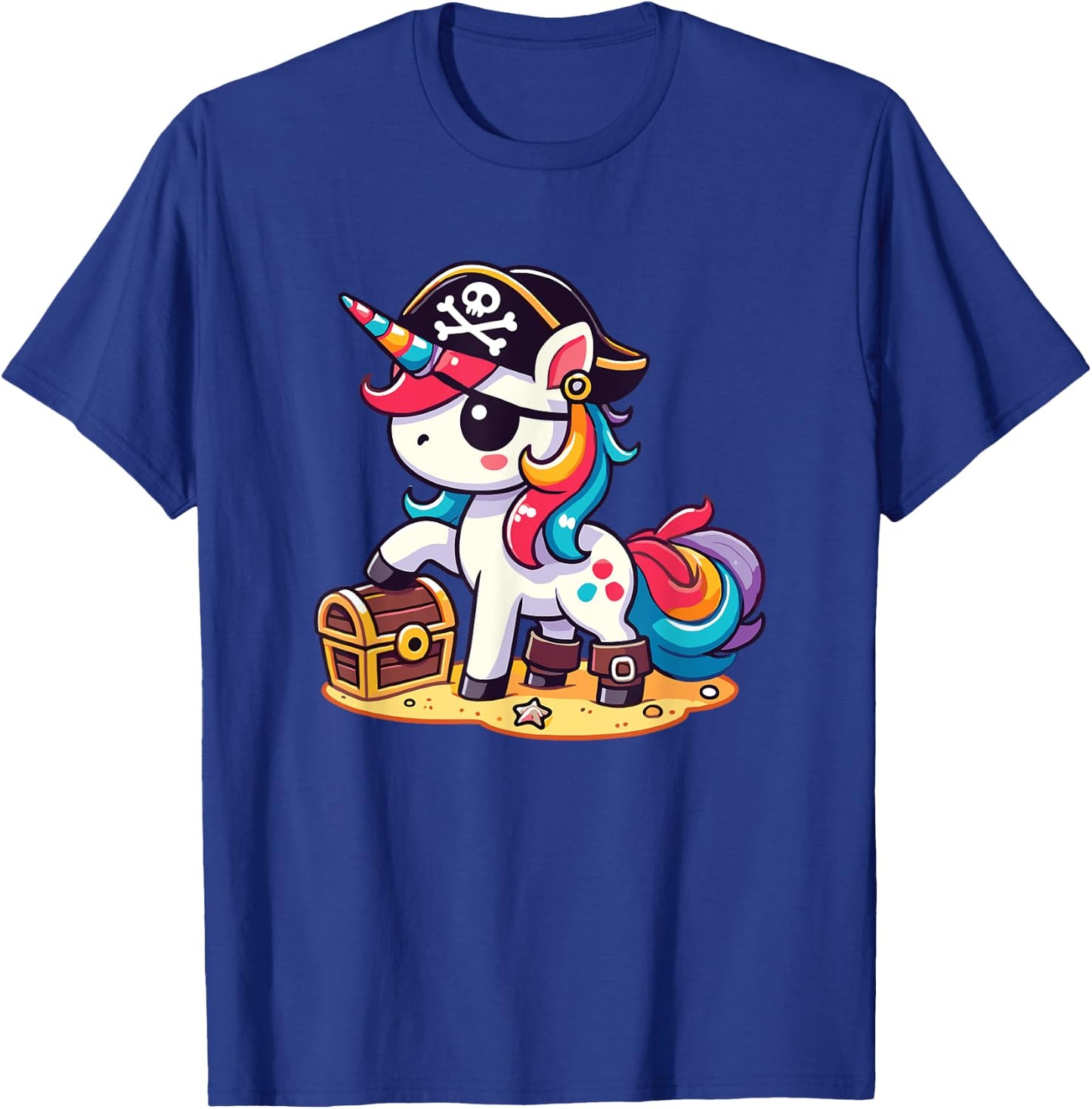 Unicorn Pirate Costume Halloween T-Shirt - T-Shirt | Royal