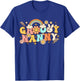 Retro Groovy Nanny Cute Hippie 70s Themed Birthday Party T-Shirt - T-Shirt | Royal