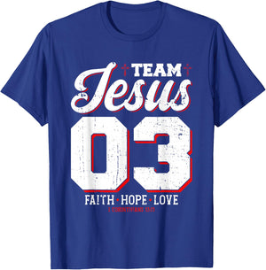 Christian - Team Jesus 03 Faith Hope Love T-Shirt - T-Shirt | Royal