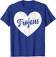 Trojans School Sports Fan Team Spirit Mascot Cute Heart Gift T-Shirt - T-Shirt | Royal