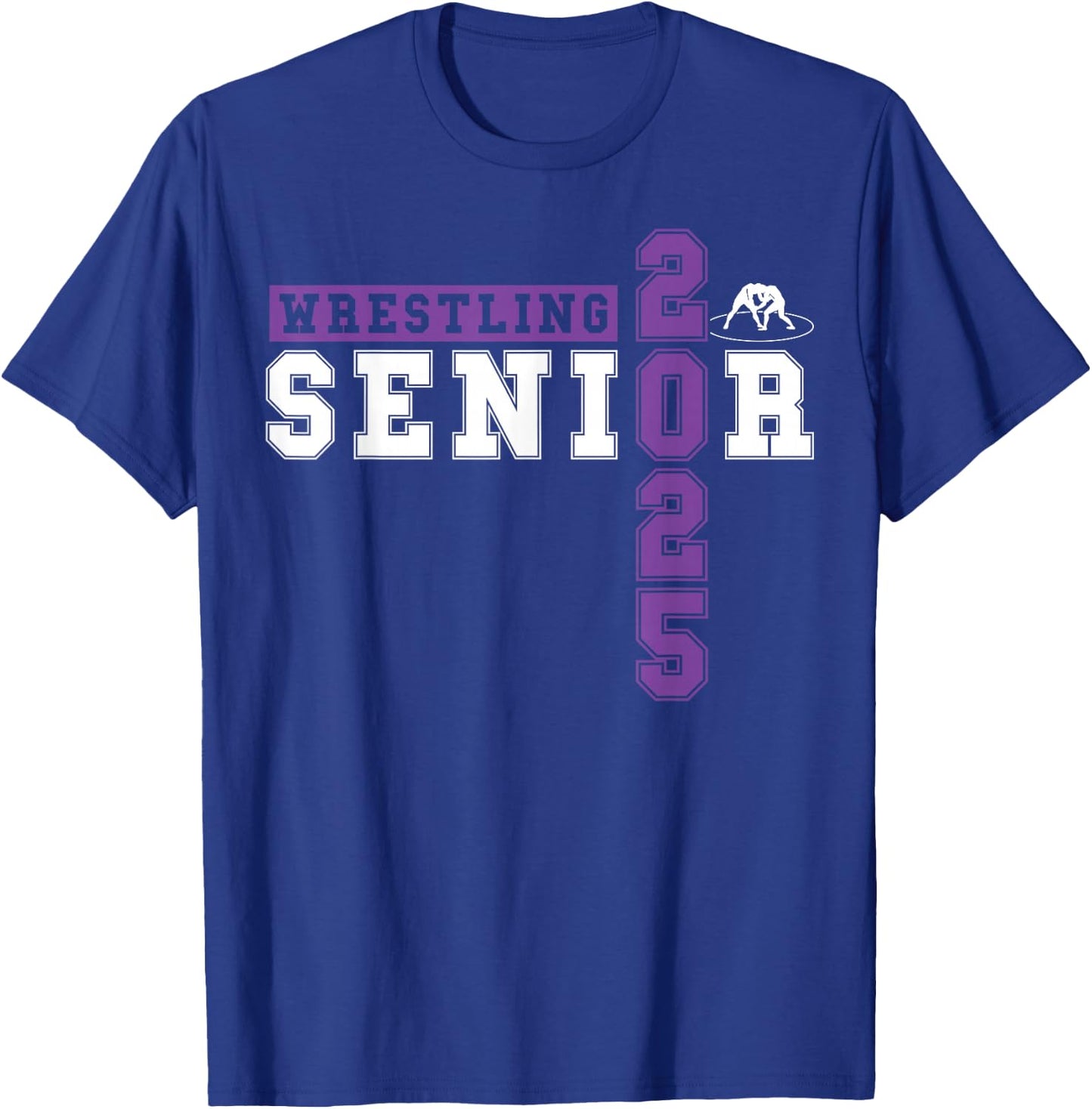 Wrestling Senior Night Wrestling Senior 2025 Graduation 52 T-Shirt - T-Shirt | Royal