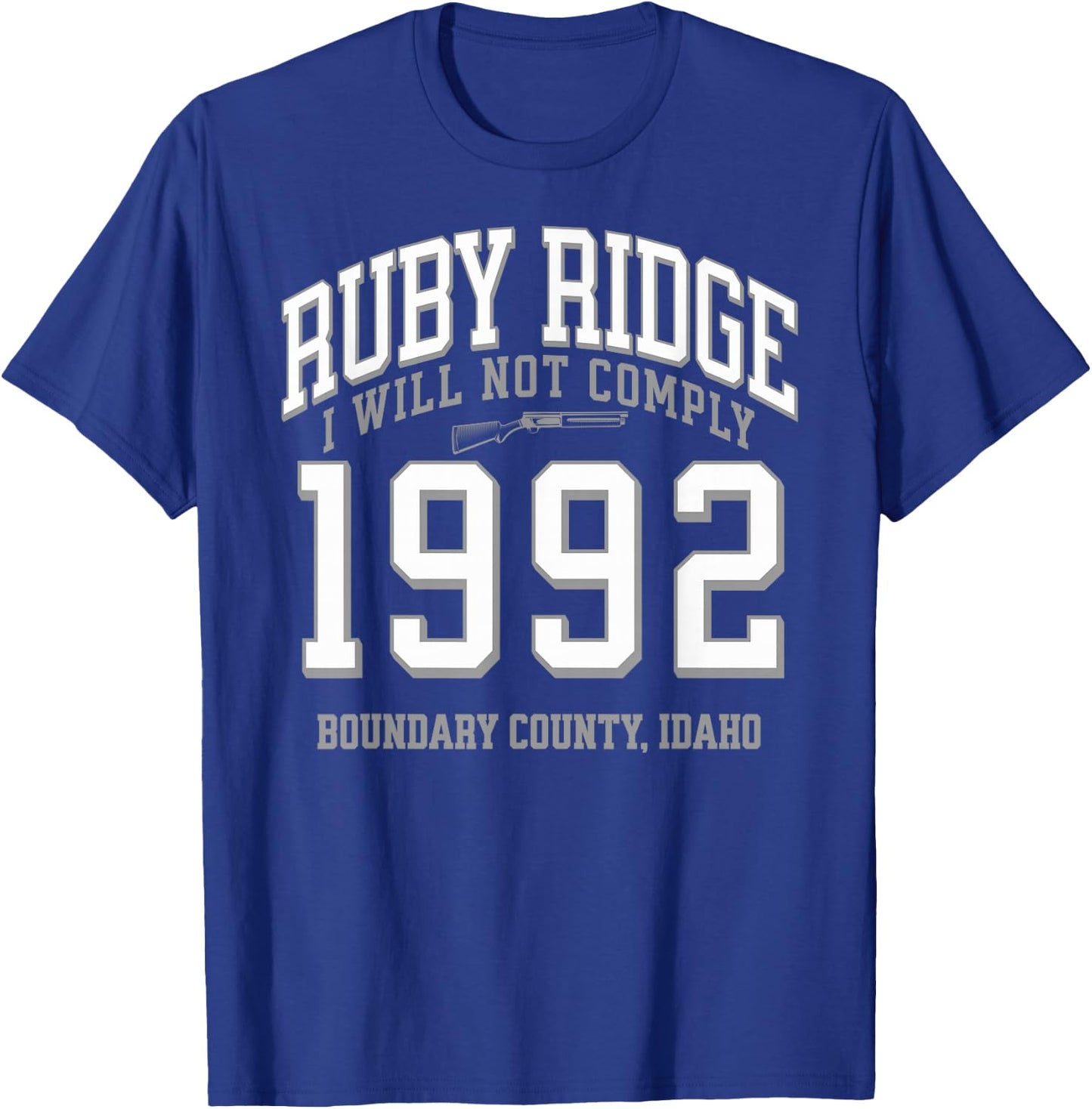 Abolish the ATF Marjorie Taylor Greene Ruby Ridge 1992. I Will Not Comply Black -Adults T-Shirt - T-Shirt | Royal