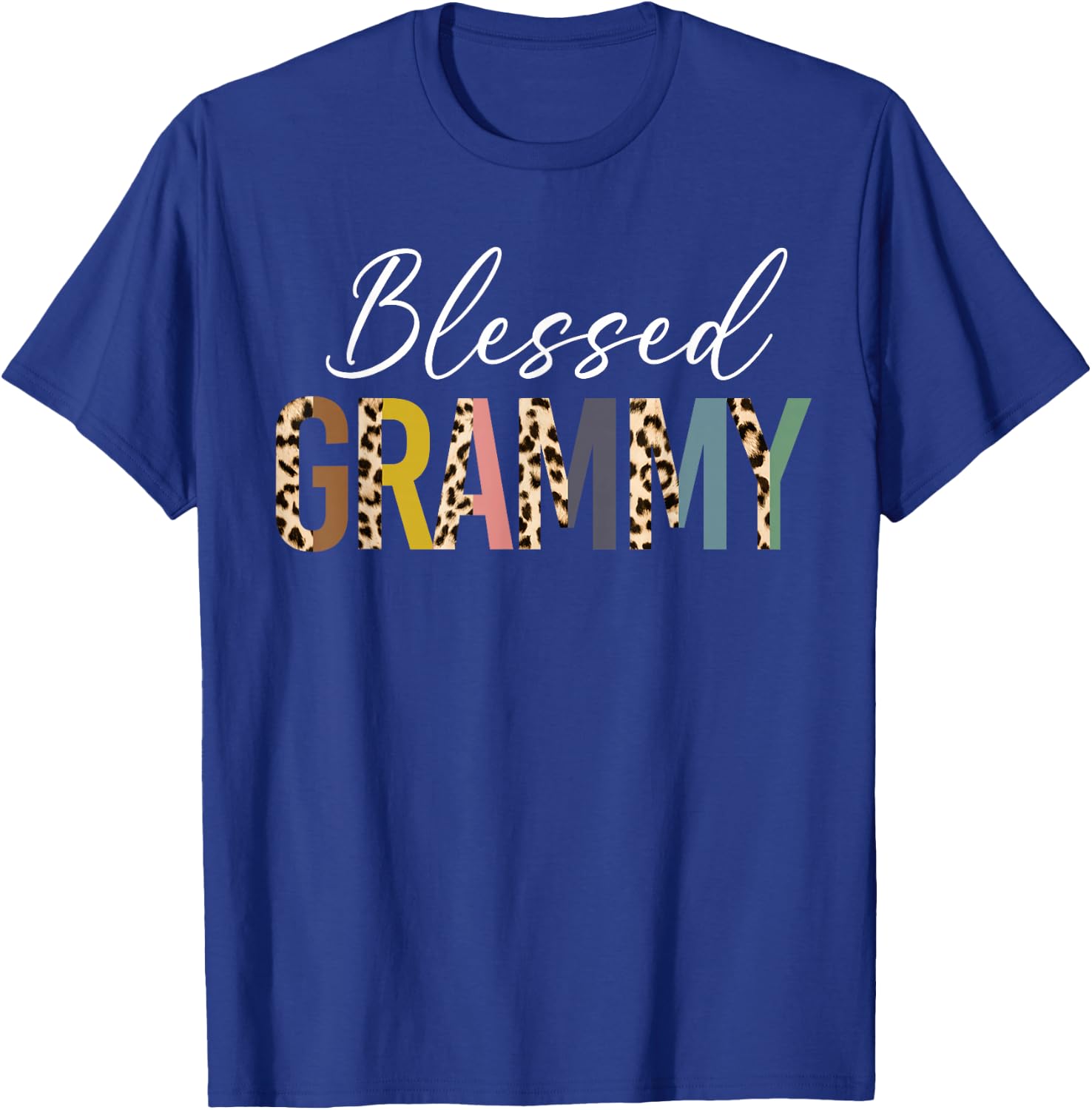 Blessed Grammy for Grandma Grammie Grandmother Announcement T-Shirt - T-Shirt | Royal