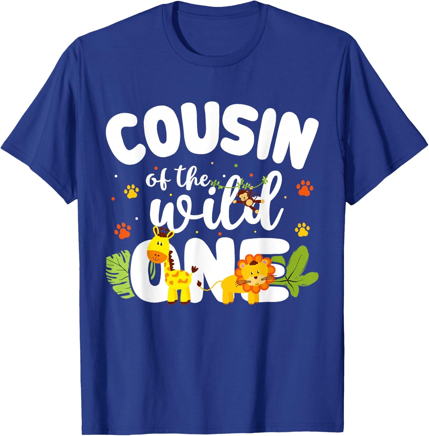 Cousin of the Wild One Zoo Birthday Safari Jungle Animal T-Shirt - T-Shirt | Royal