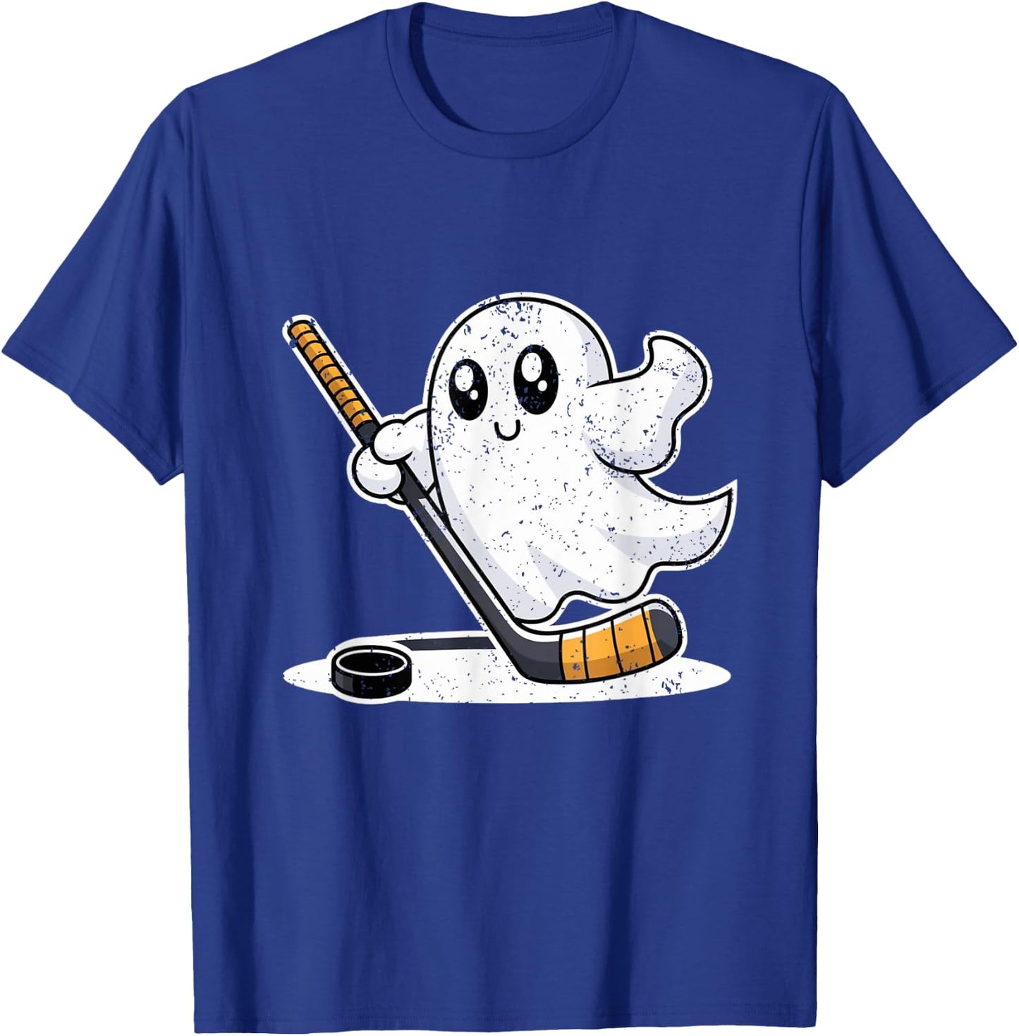 Ghost Playing Ice Hockey Halloween Costume Sports Men Boys T-Shirt - T-Shirt | Royal