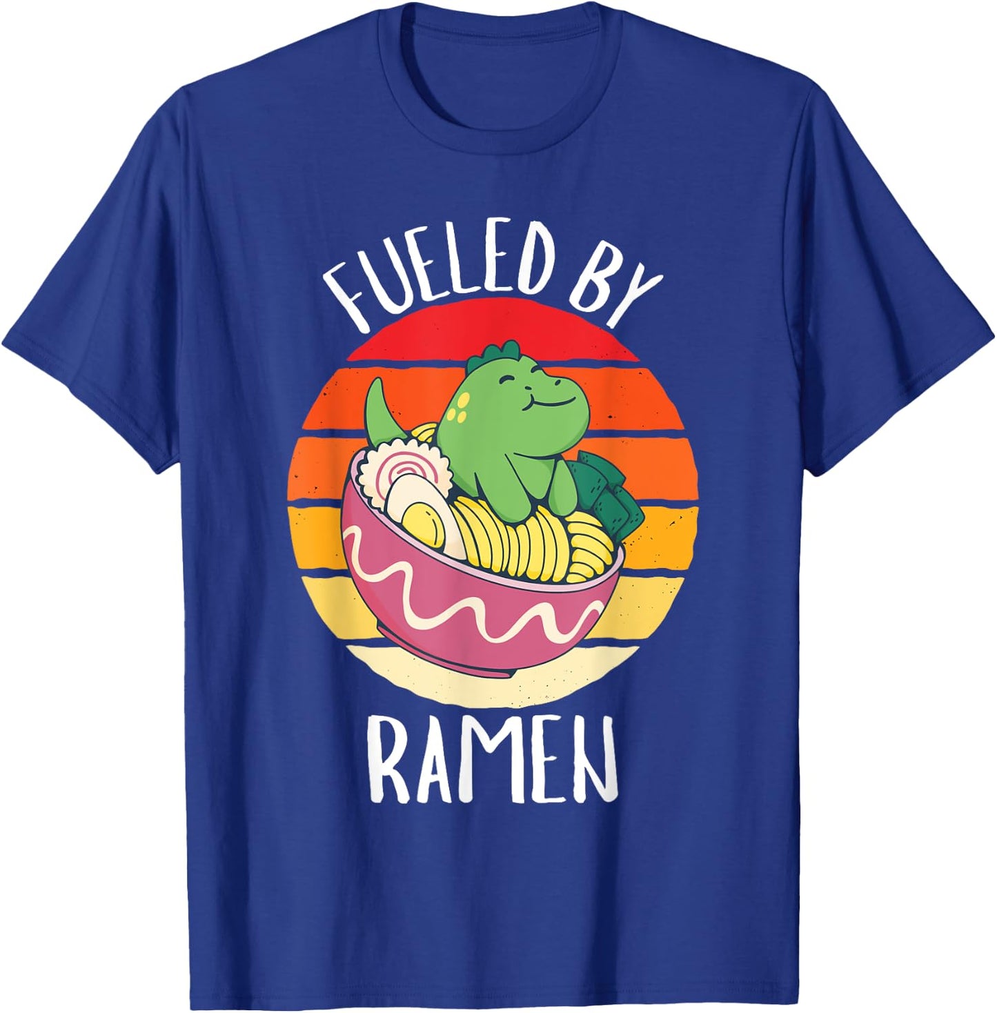 Retro Dinosauer Fueled By Ramen Vintage Ramen Lover T-Shirt - T-Shirt | Royal