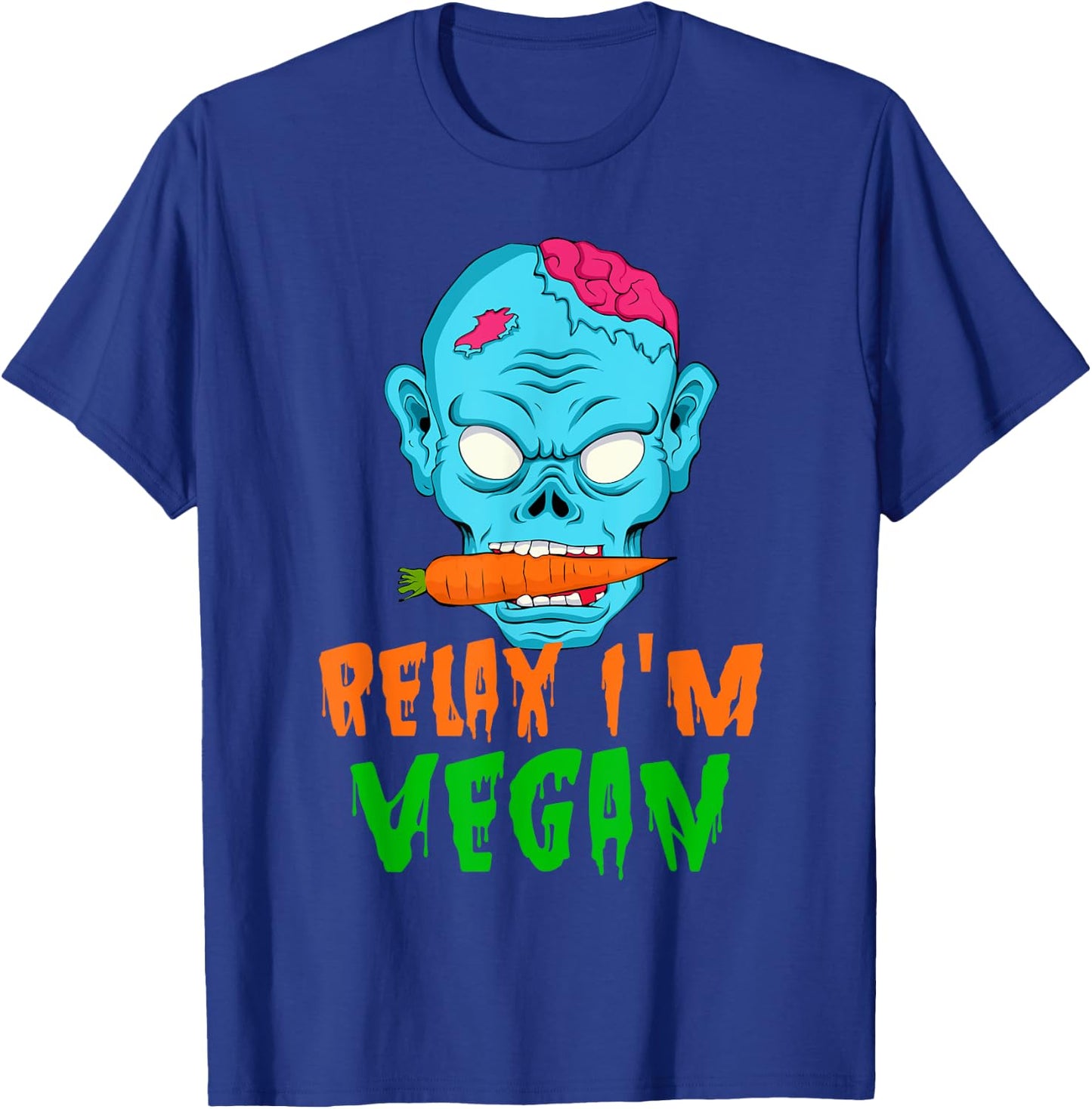 Veganism Halloween Relax I'm Vegan Vegetarian Costume Gift T-Shirt - T-Shirt | Royal