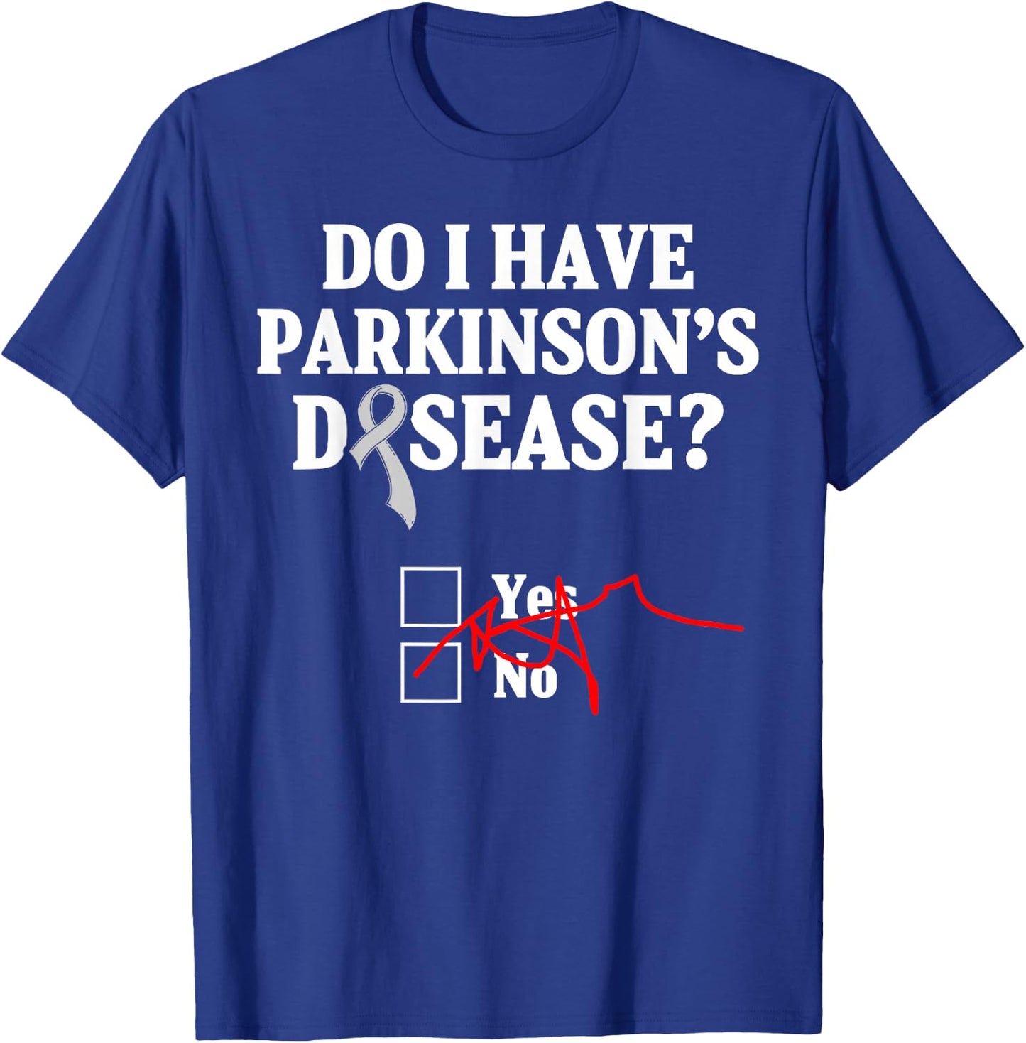 Parkinsons Disease Awareness Yes No Warrior Survivor T-Shirt - T-Shirt | Royal