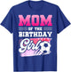 Mom Of The Birthday Girl Soccer Players Sport T-Shirt - T-Shirt | Royal