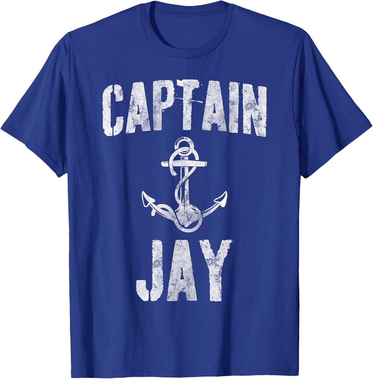 Funny Personalized Boating Shirt First Name Captain Jay T-Shirt - T-Shirt | Royal