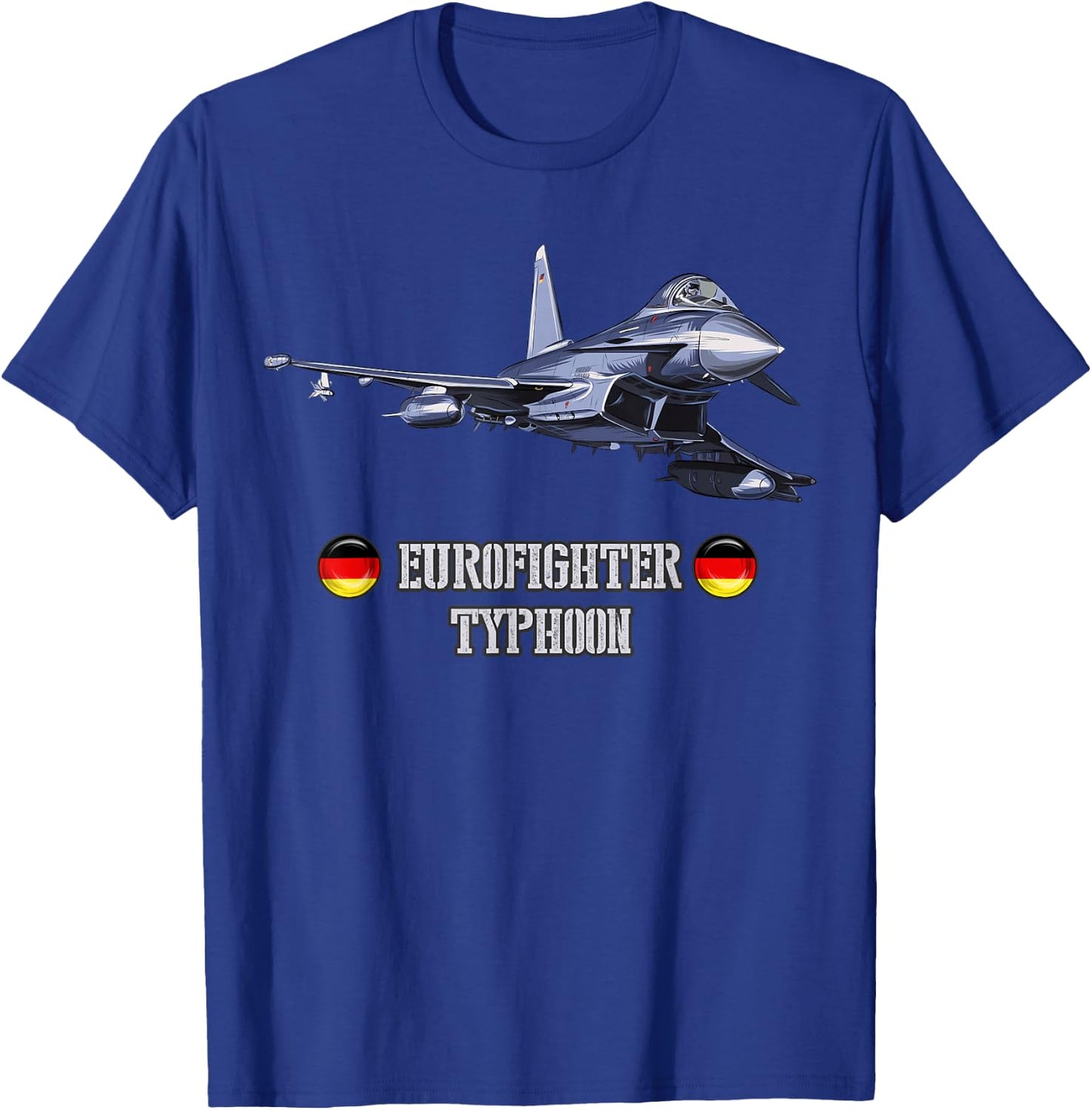 German Figher Aircraft Eurofighter Typhoon T-Shirt - T-Shirt | Royal