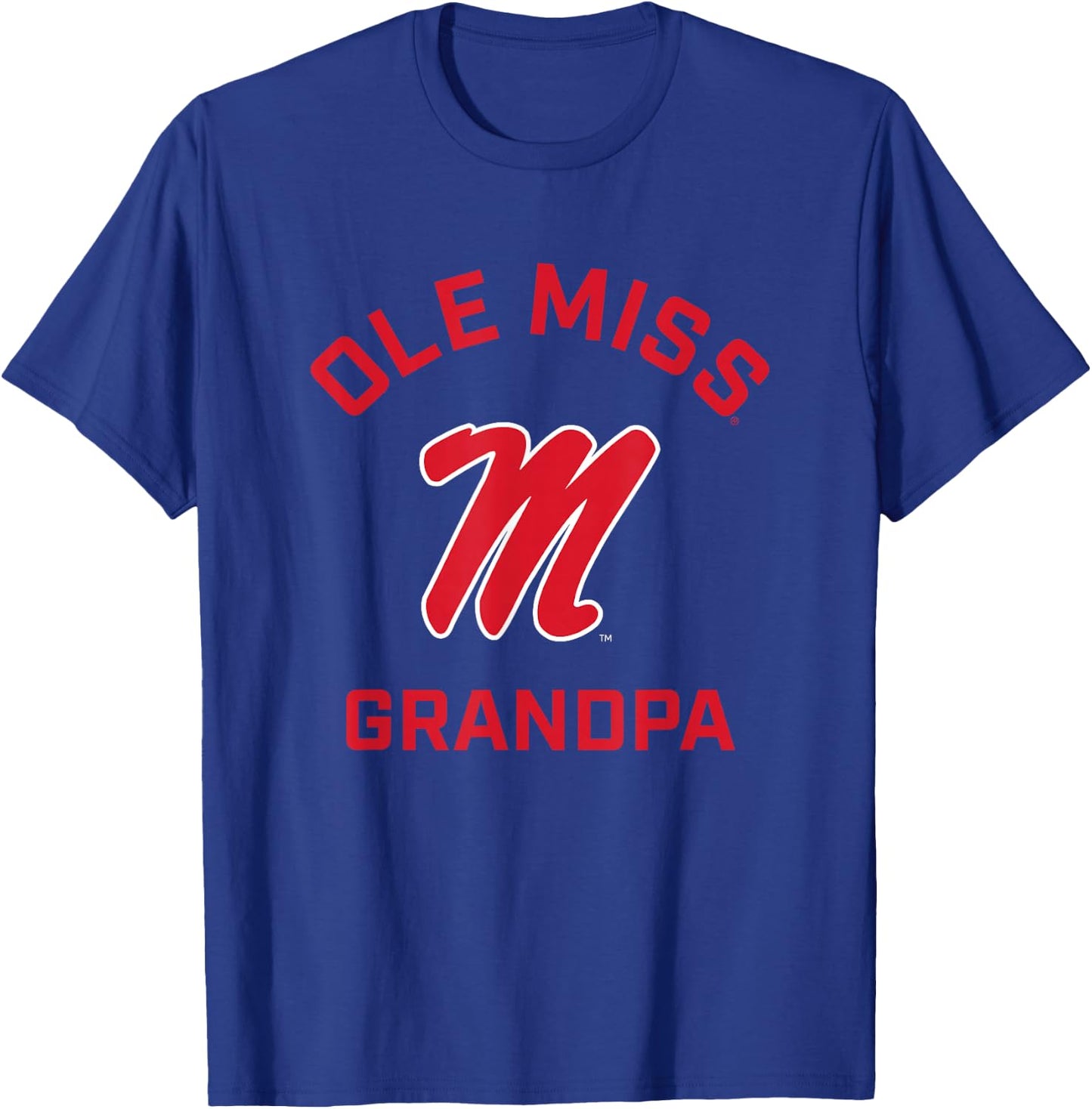 Ole Miss Rebels Arched Grandpa T-Shirt - T-Shirt | Royal