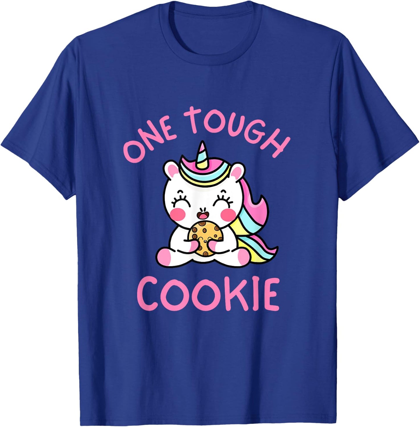 One Tough Cookie Cute Kawaii Unicorn Kids Toddler Girls 5T T-Shirt - T-Shirt | Royal