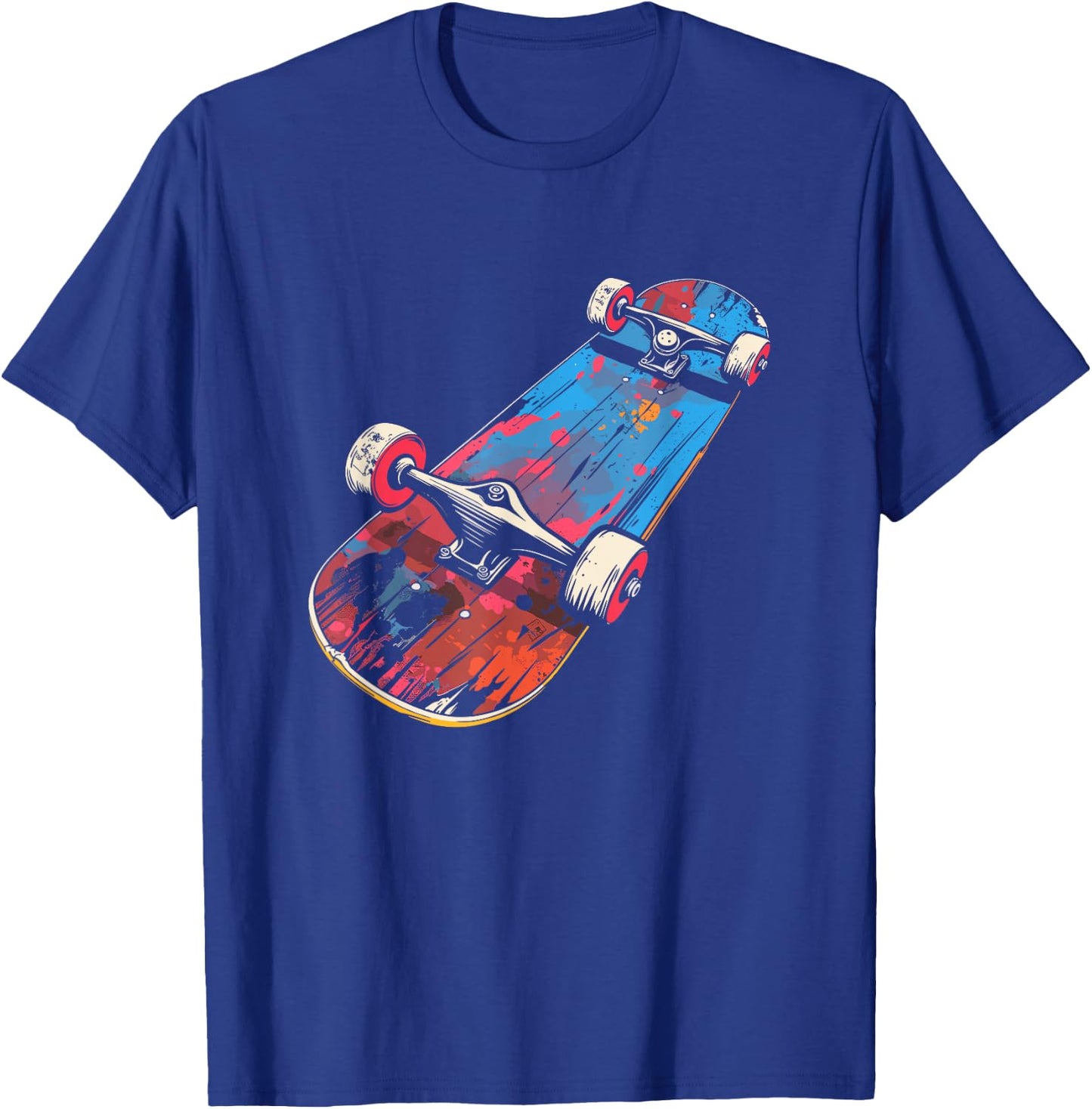 Skateboard Graphic T-Shirt - T-Shirt | Royal