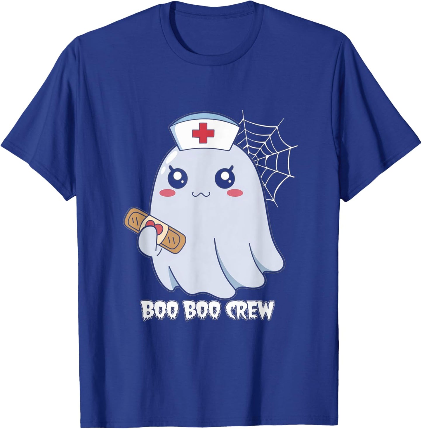 Funny Boo Boo Crew Ghost Nurse Paramedic Halloween Party T-Shirt - T-Shirt | Royal