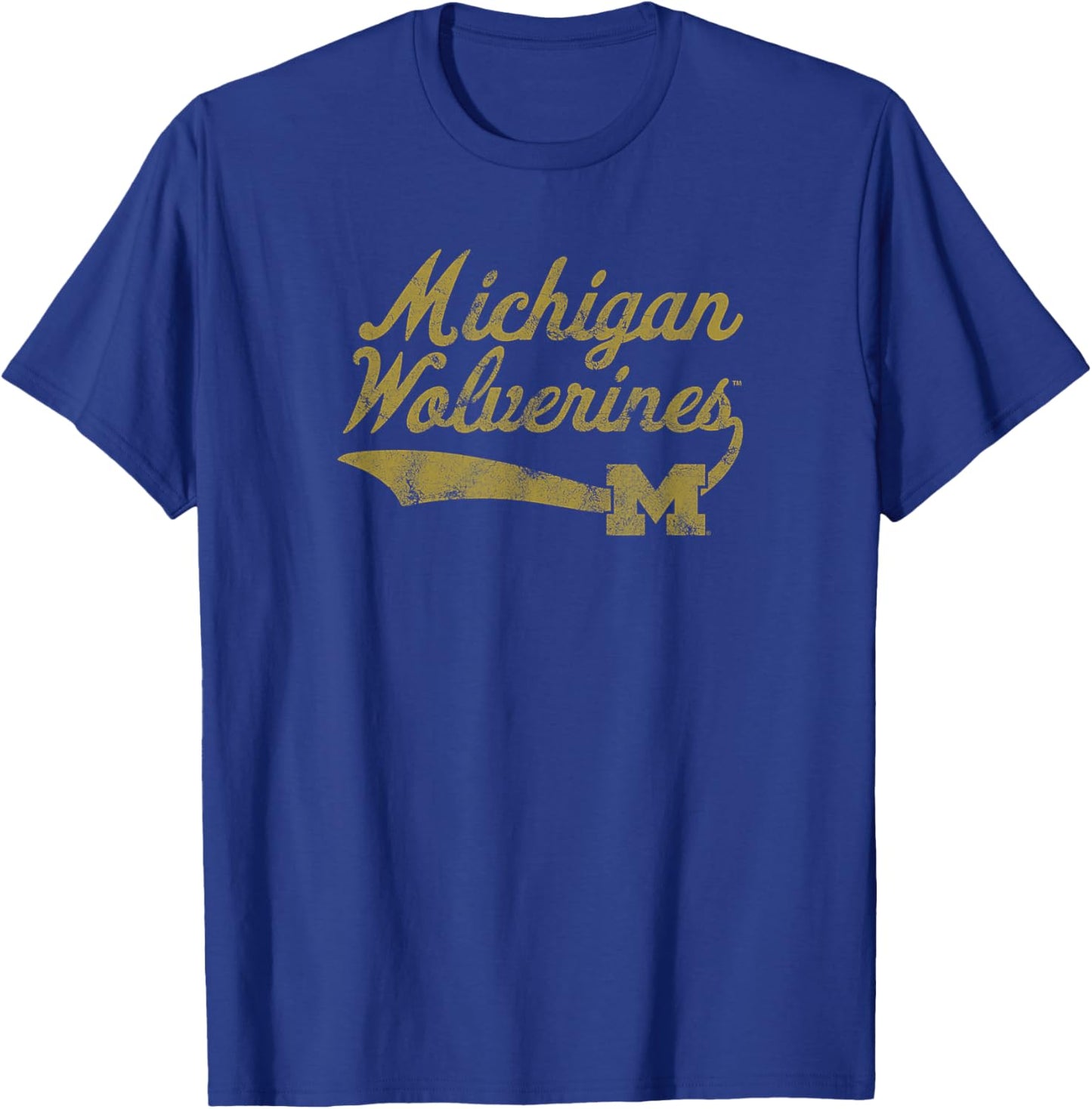 University of Michigan Wolverines U of M Spirit Script T-Shirt - T-Shirt | Royal