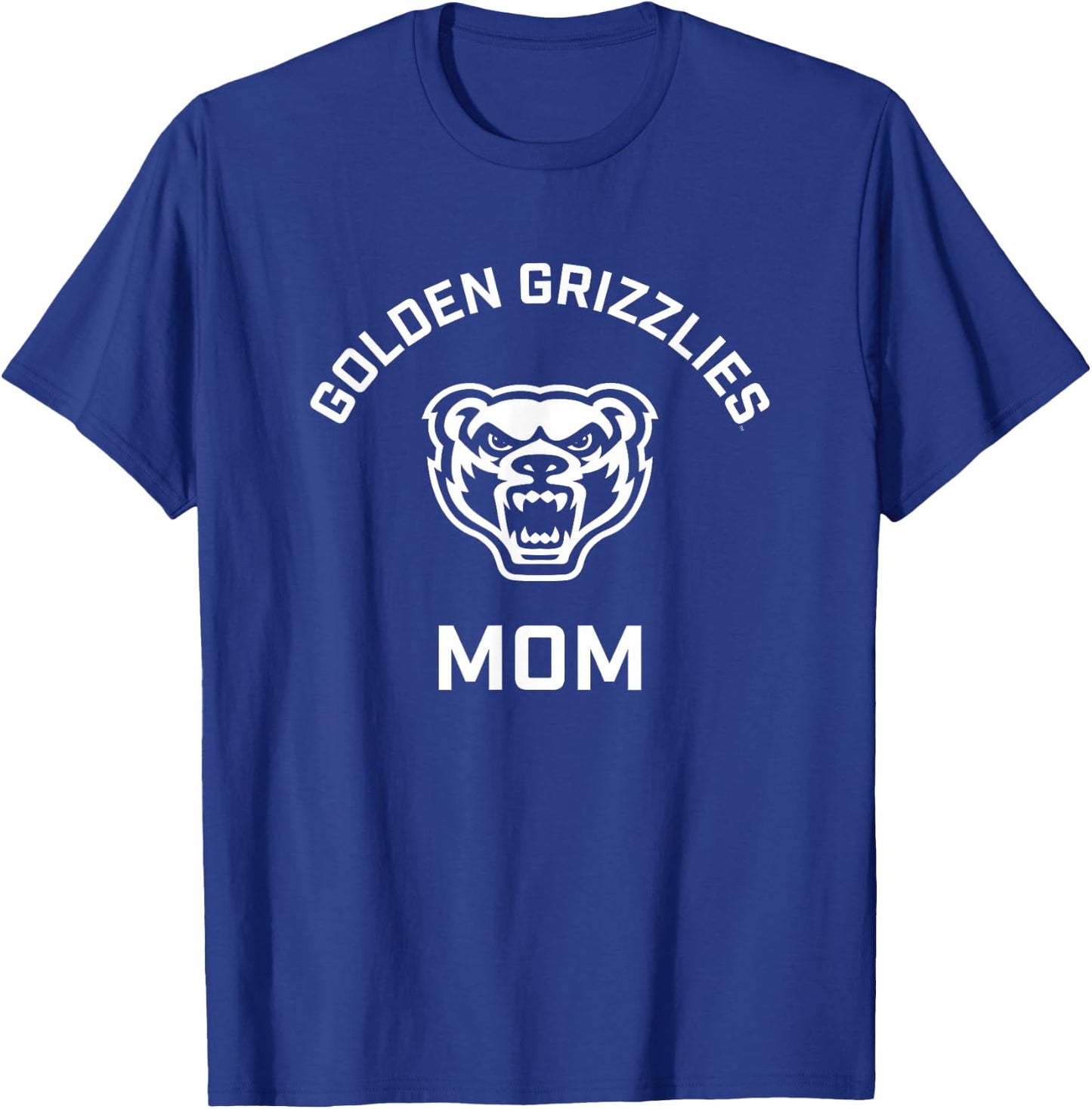 Oakland University Golden Grizzlies Arched Mom T-Shirt - T-Shirt | Royal