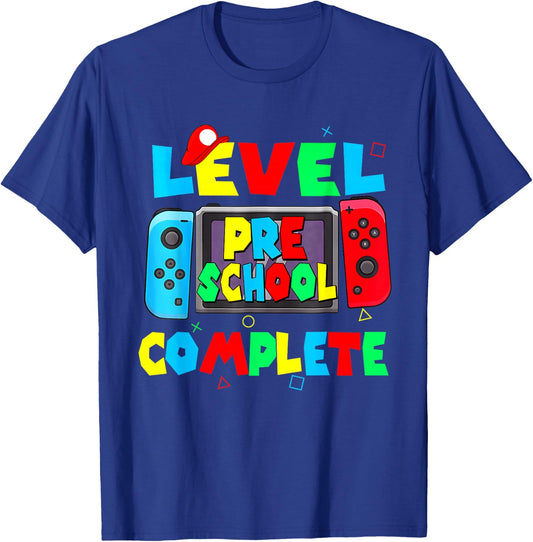 Level Preschool complete last day of school video game T-Shirt - T-Shirt | Royal