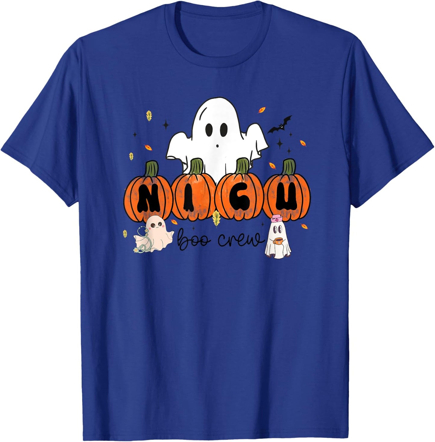 NICU Boo Crew Neonatal Intensive Care Unit Nurse Halloween T-Shirt - T-Shirt | Royal