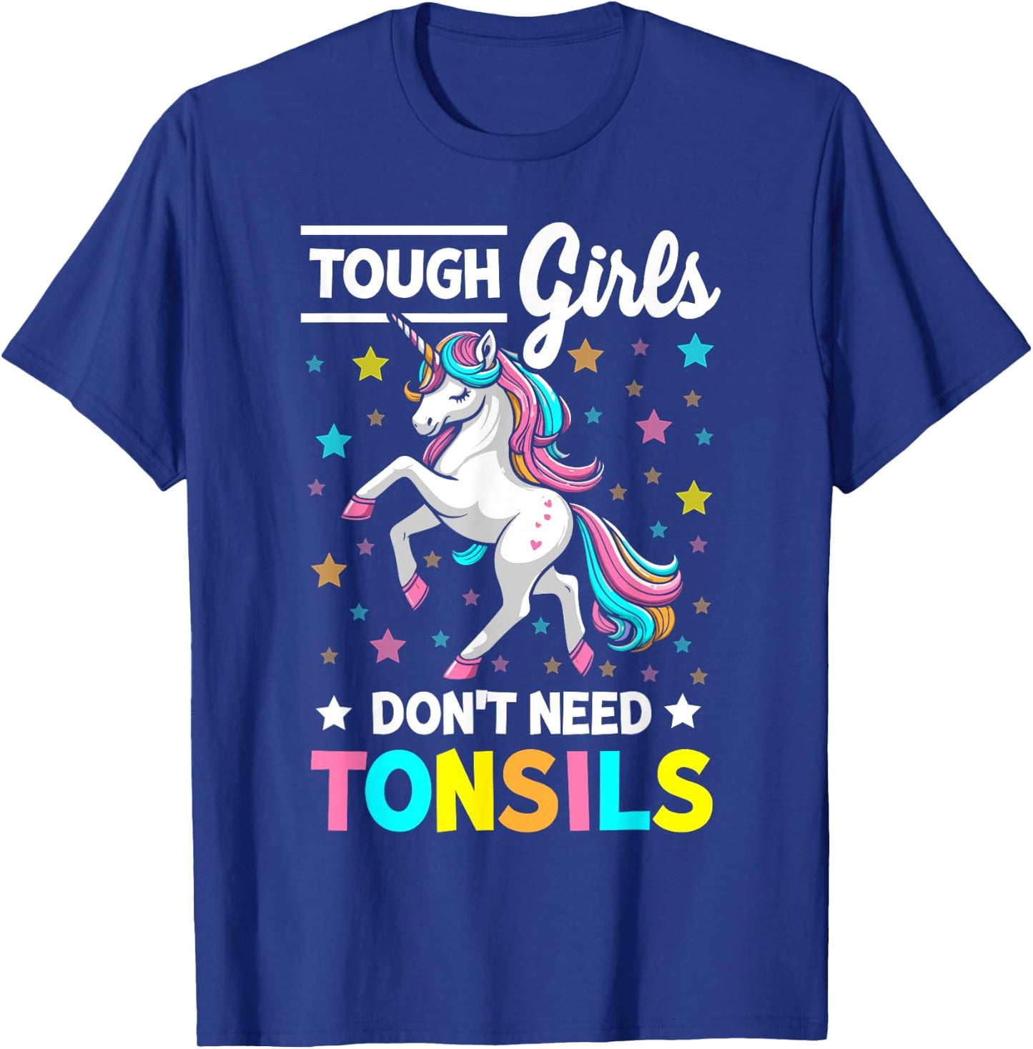 Tonsil Surgery Recovery Girls Unicorn Tonsil Removal T-Shirt - T-Shirt | Royal