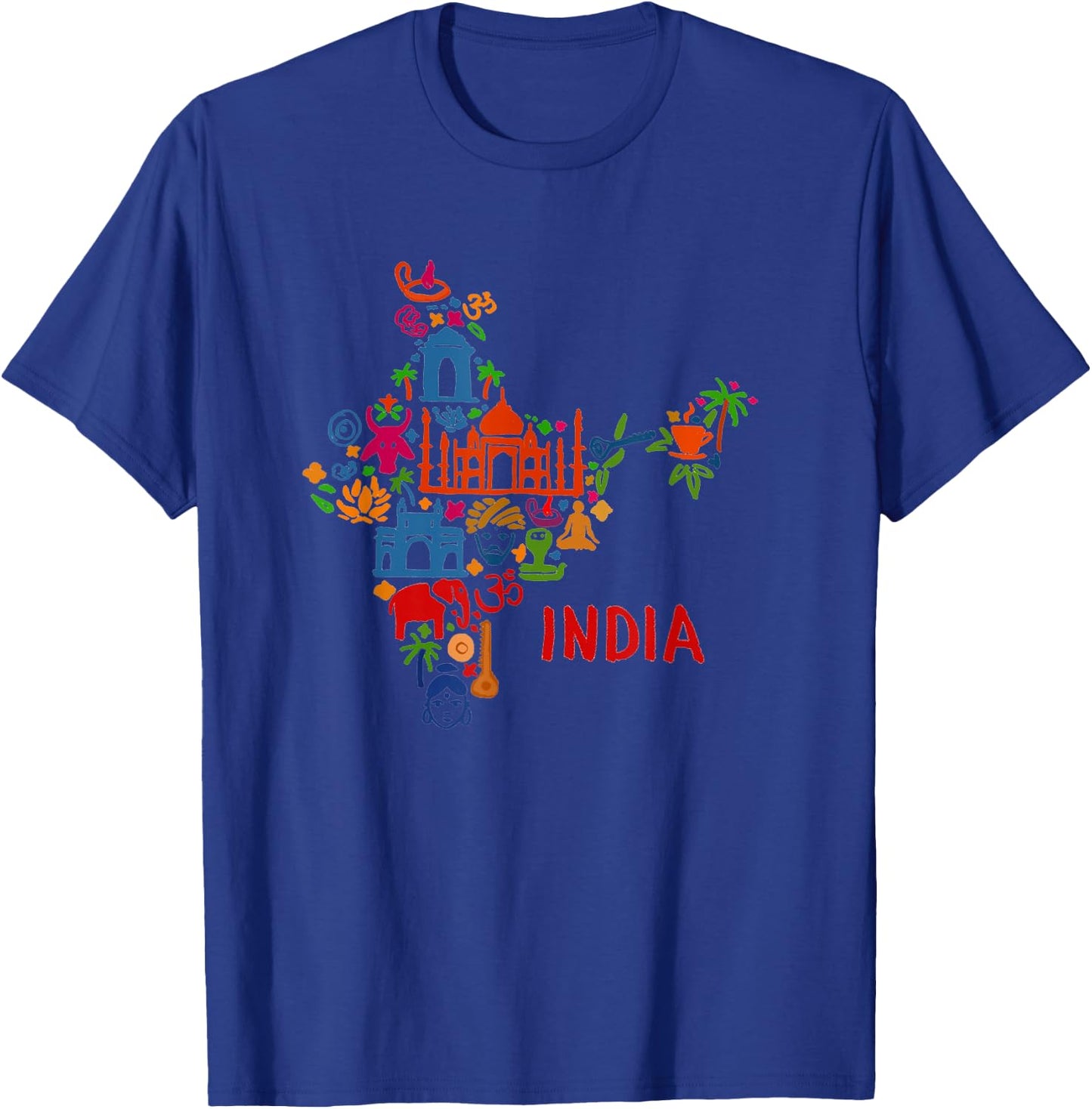India Elephant Cards Shadow Taj Mahal T-Shirt - T-Shirt | Royal