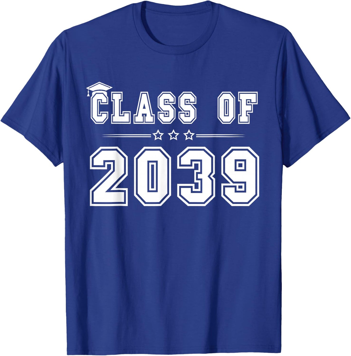 Class of 2039 Grow With Me Graduation First Day Of School T-Shirt - T-Shirt | Royal