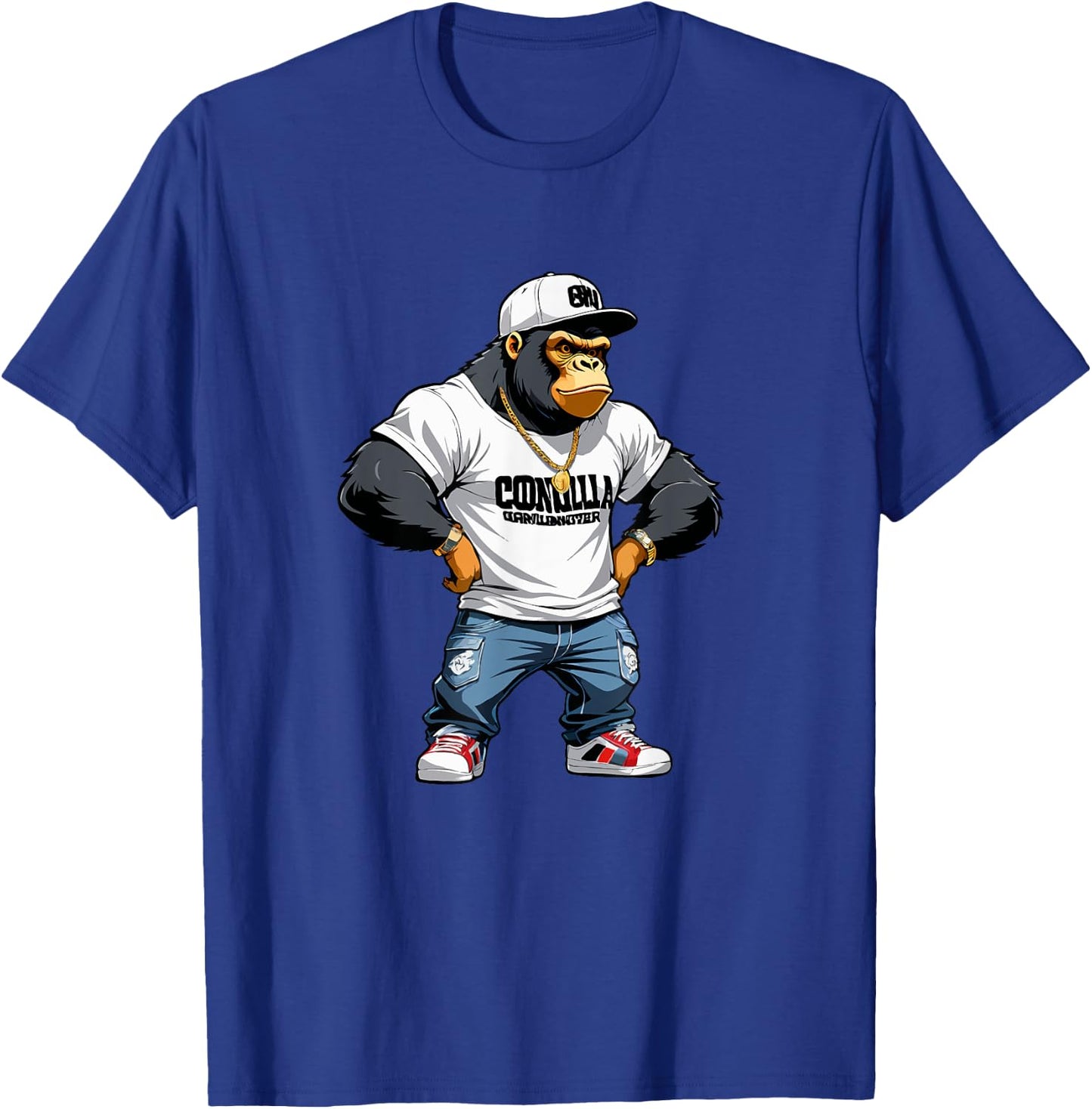 Gangster Gorilla Ape Rapper Hip-Hop Outfit T-Shirt - T-Shirt | Royal