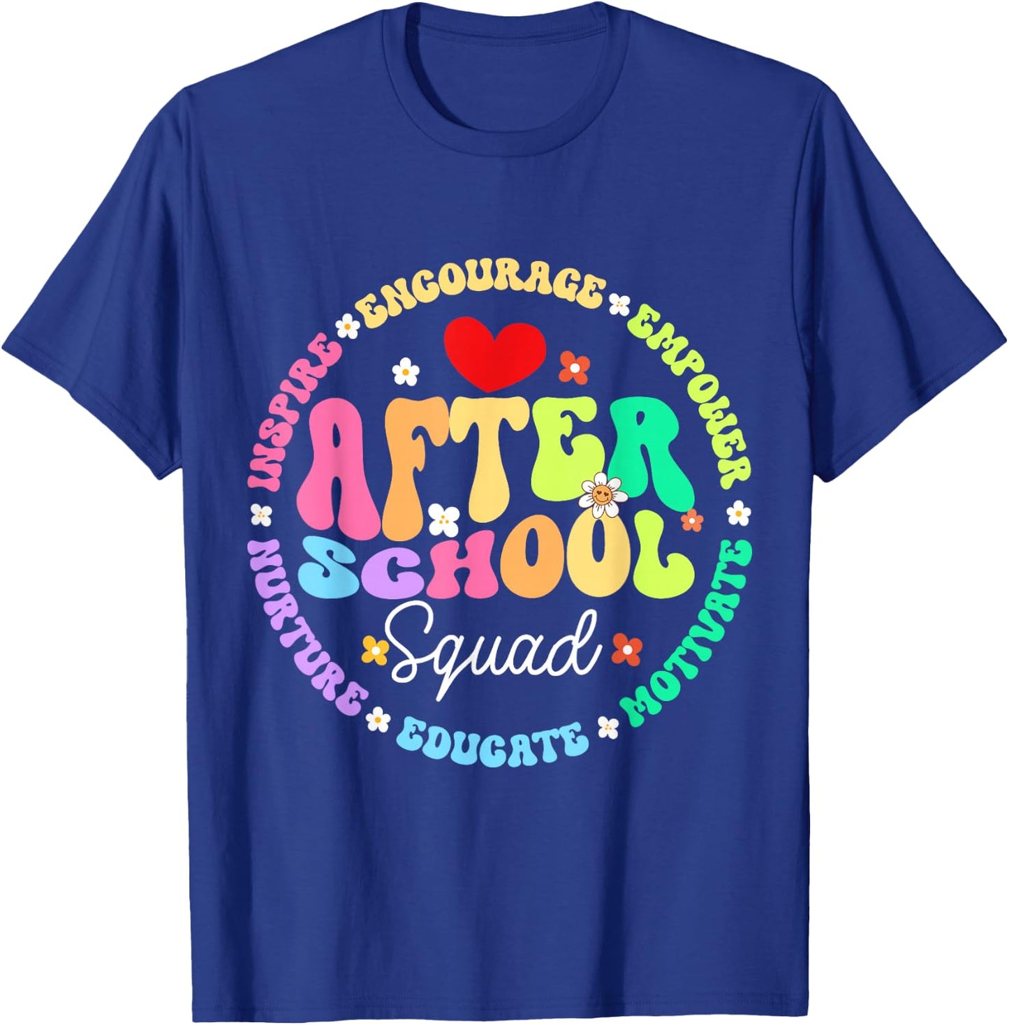 Groovy After School Squad After School Program Staff T-Shirt - T-Shirt | Royal