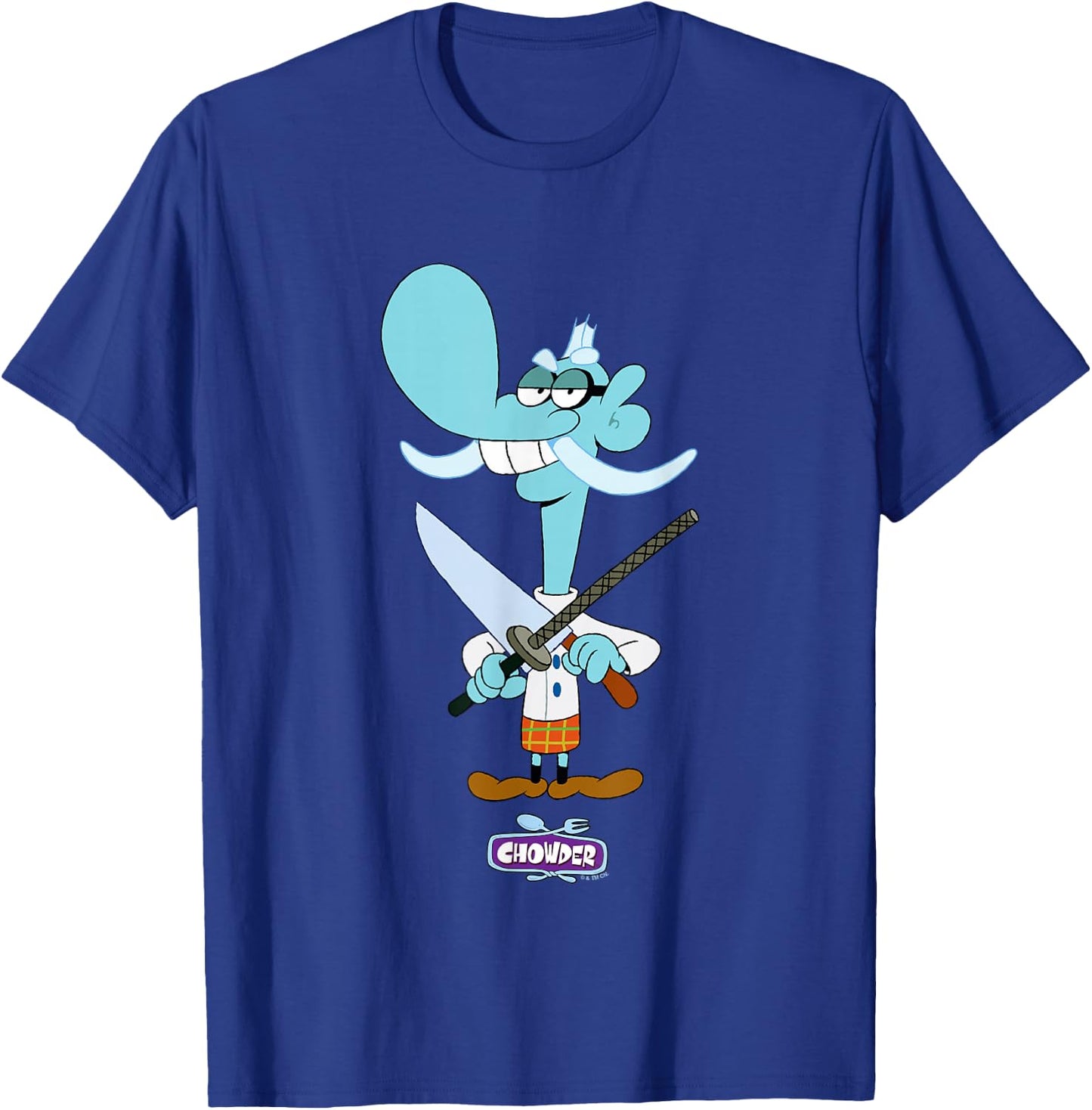 Chowder Mung Daal Sharpening A Knife Serious Face T-Shirt - T-Shirt | Royal