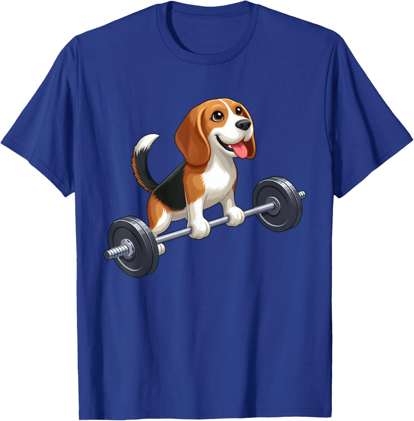 Beagle Barbell Dog Fitness Workout Men Women T-Shirt - T-Shirt | Royal
