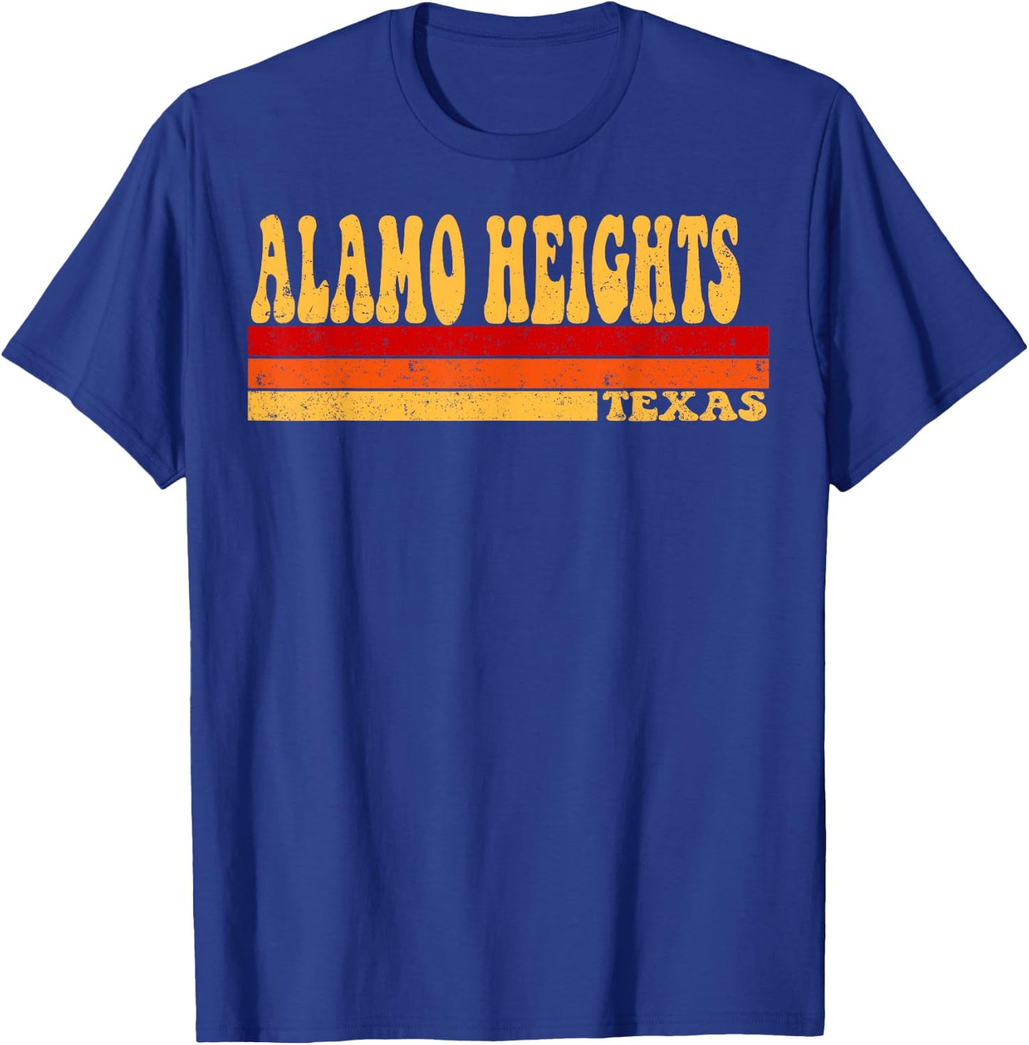 ALAMO HEIGHTS Texas City Vintage Roots Retro Design 70s 80s T-Shirt - T-Shirt | Royal