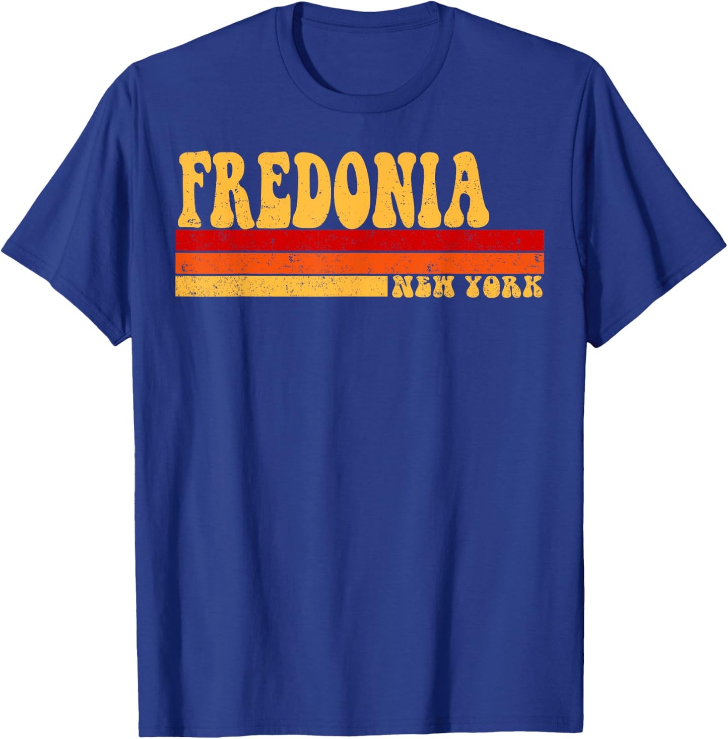 FREDONIA New York City Vintage Roots Retro Design 70s 80s T-Shirt - T-Shirt | Royal