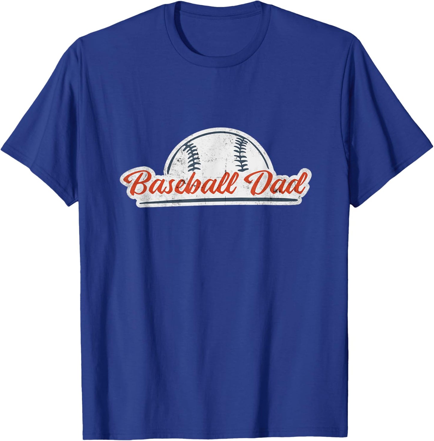 Baseball Dad Cool Simple Vintage Look Sports Graphic T-Shirt - T-Shirt | Royal