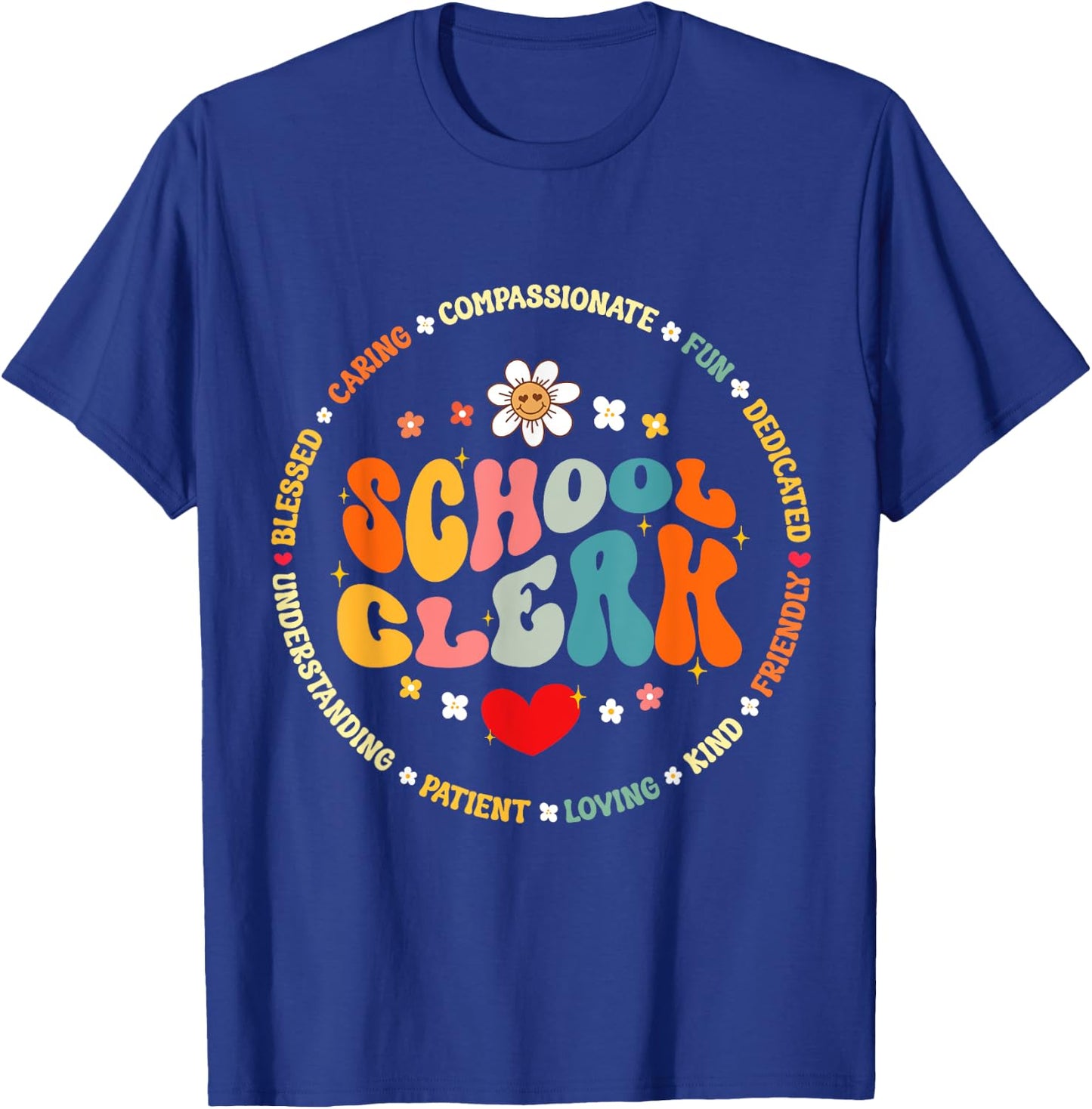 Attendance School Clerk Appreciation Week Back to School T-Shirt - T-Shirt | Royal