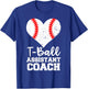 T-Ball Assistant Coach Heart Funny T-Ball Player T-Shirt - T-Shirt | Royal