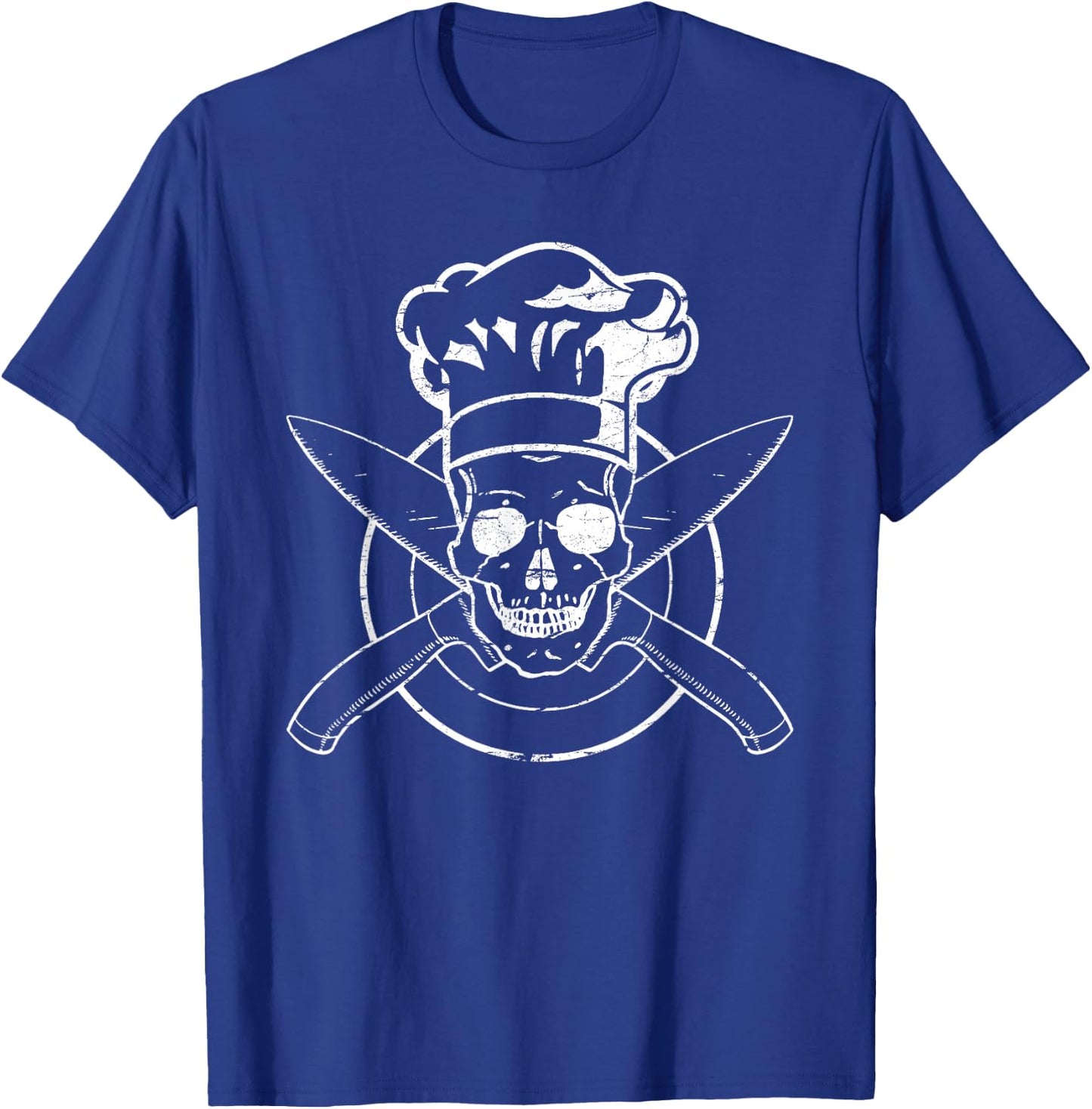 Chef Shirt Skull Chef's Hat Cooking BBQ Grilling Gift T-Shirt - T-Shirt | Royal
