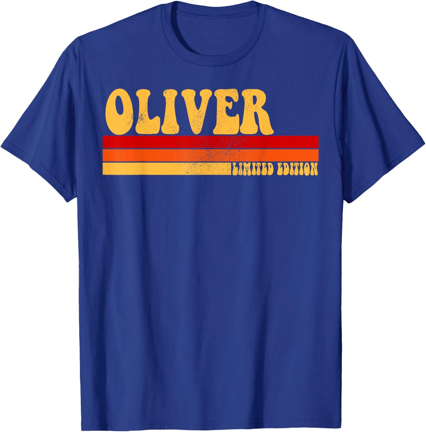 OLIVER Name Personalized Idea Men Retro Vintage OLIVER T-Shirt - T-Shirt | Royal