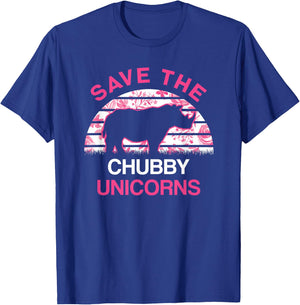 Save The Chubby Unicorns T-Shirt - T-Shirt | Royal